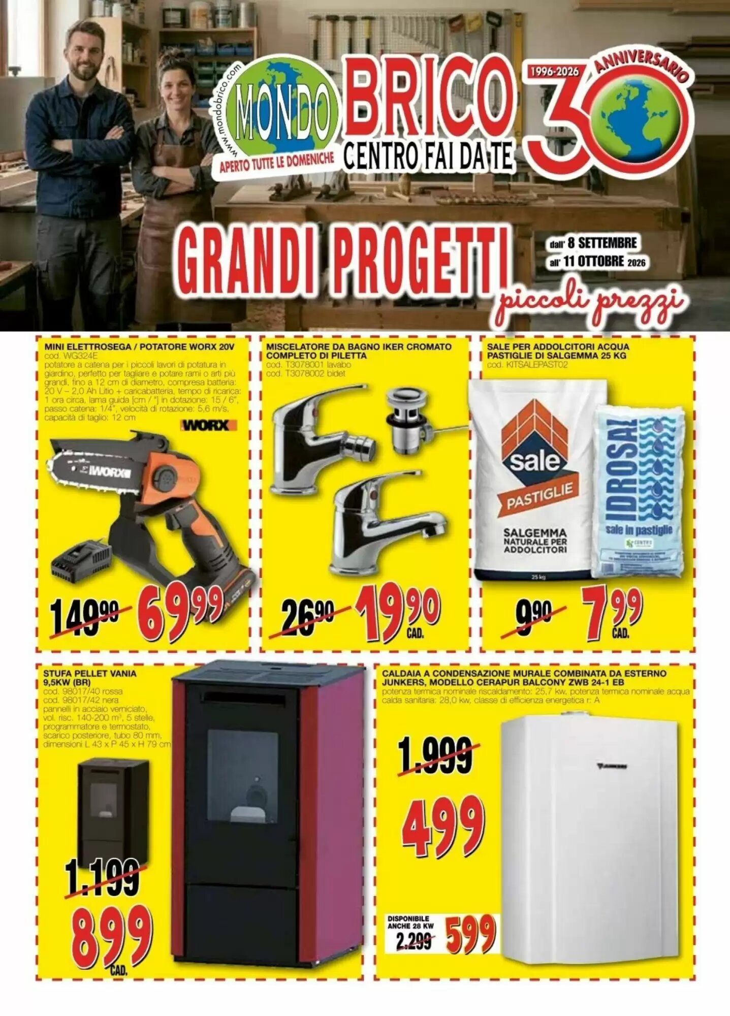 Volantino promozionale Mondo Brico  valide dal 08/09/2026 - Pagina 1.