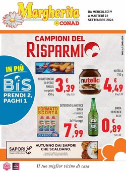 Volantino promozionale Conad Margherita  valide dal 09/09/2026
