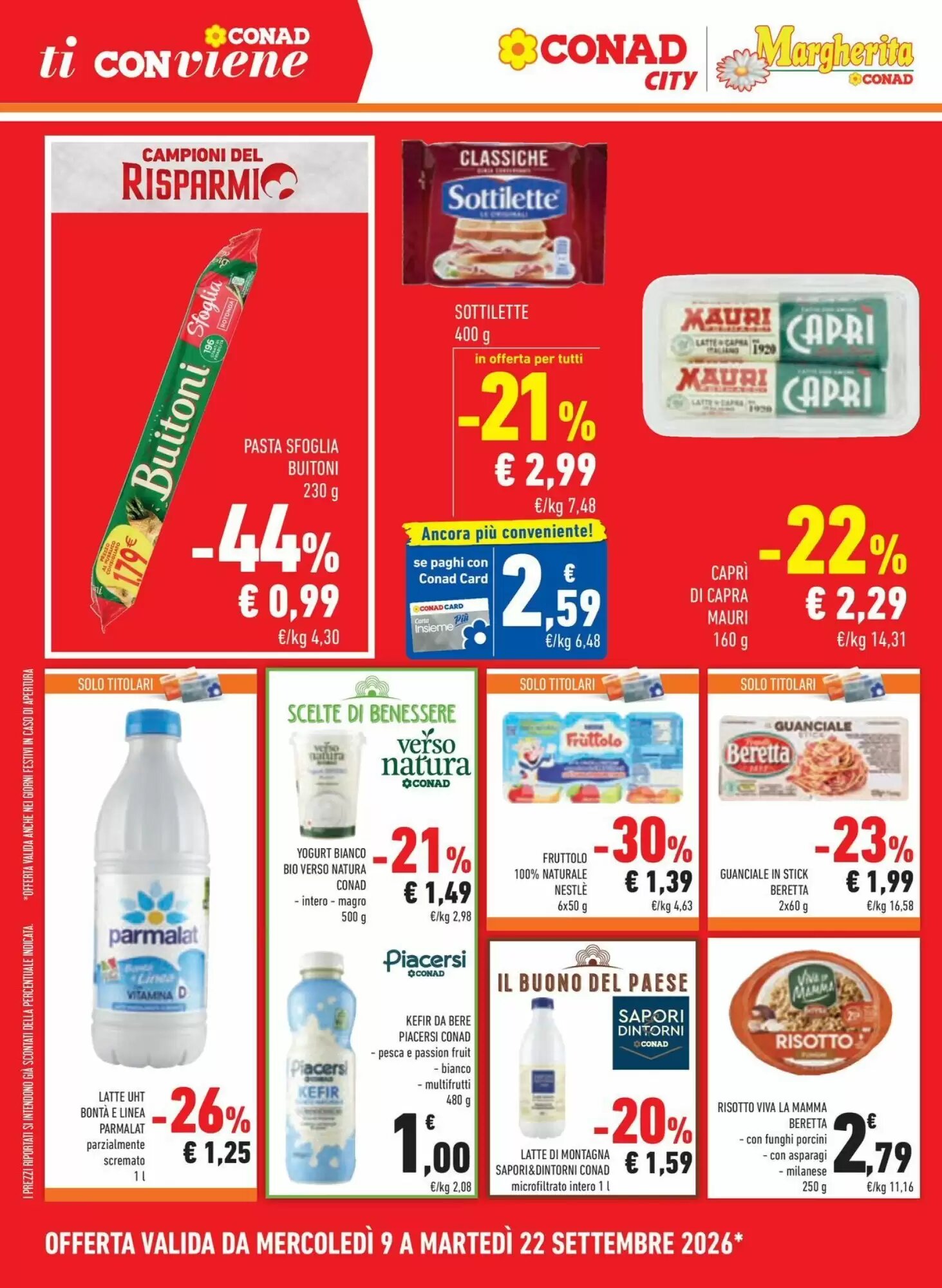 Volantino promozionale Conad Margherita  valide dal 09/09/2026 - Pagina 4.