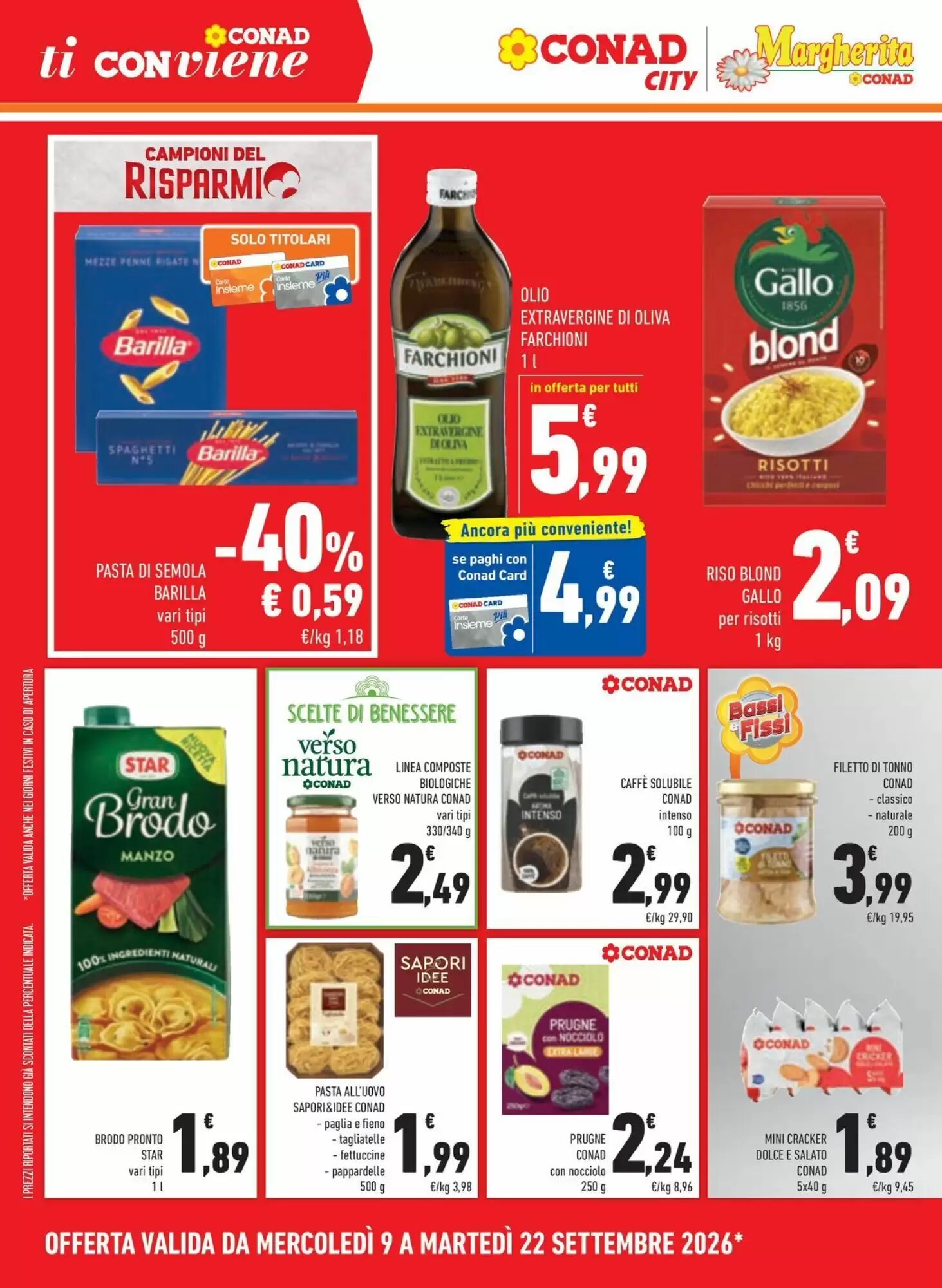 Volantino promozionale Conad Margherita  valide dal 09/09/2026 - Pagina 6.