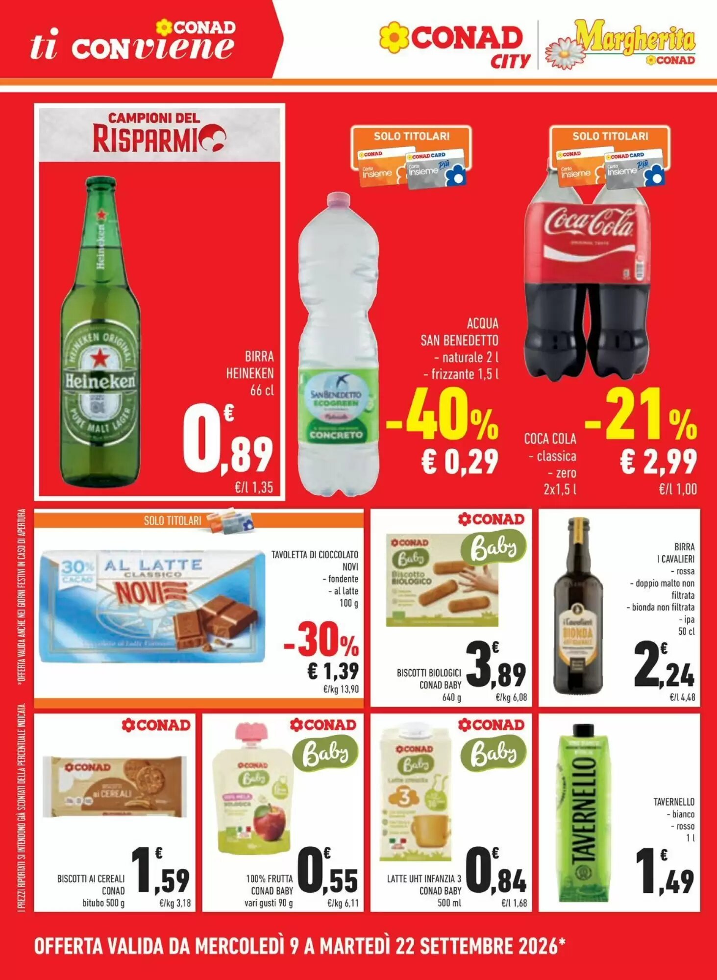Volantino promozionale Conad Margherita  valide dal 09/09/2026 - Pagina 8.