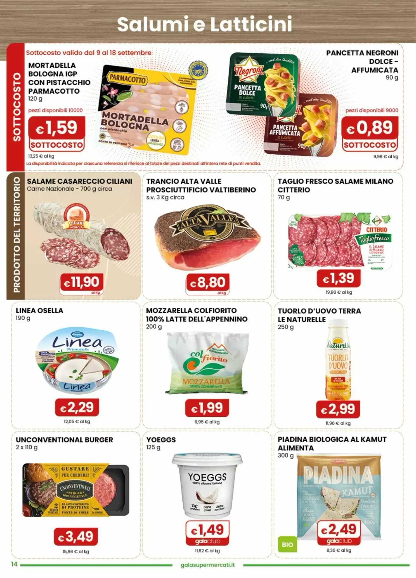 Volantino promozionale Gala Supermercati  valide dal 09/09/2026 - Pagina 13.