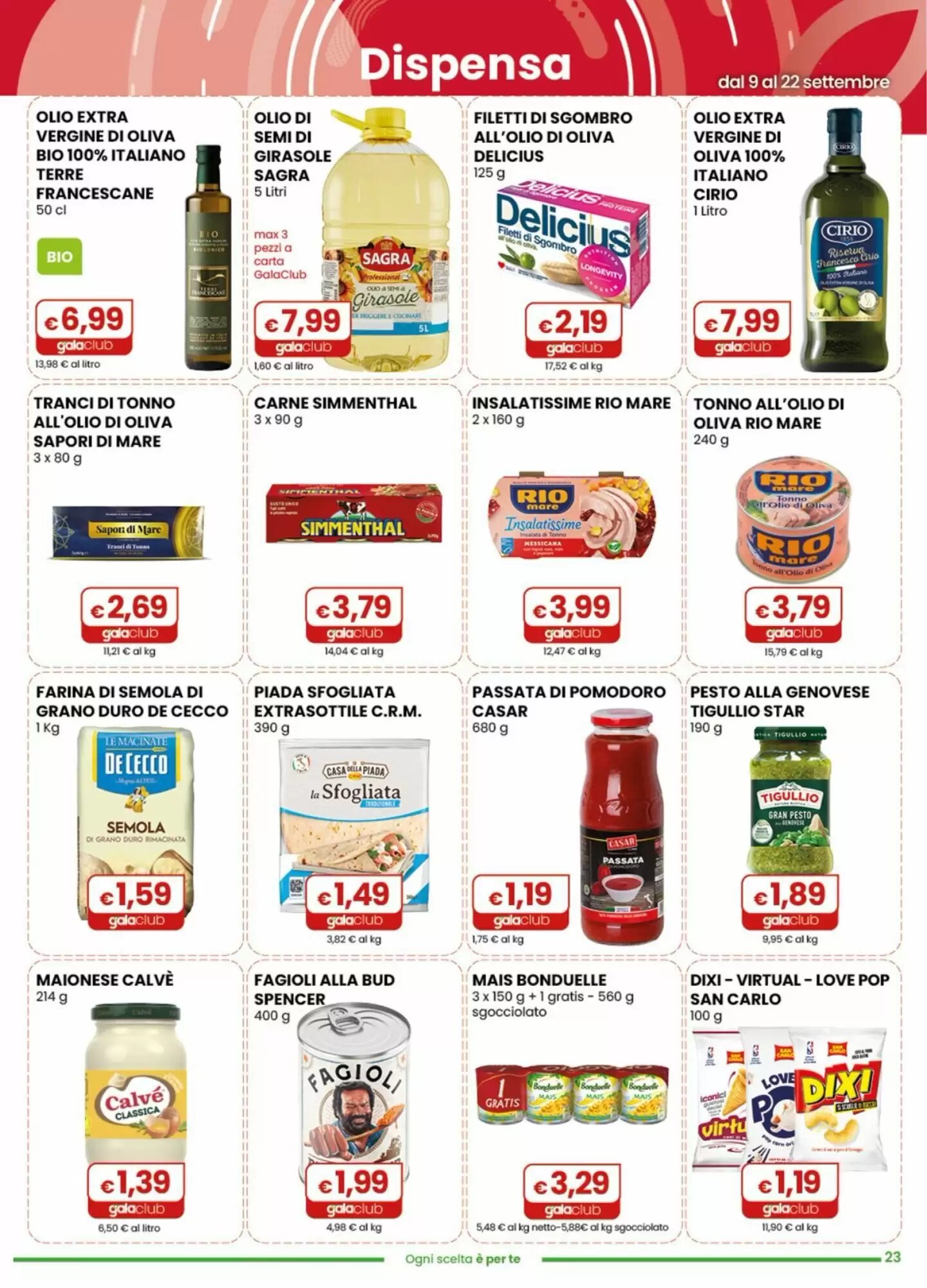 Volantino promozionale Gala Supermercati  valide dal 09/09/2026 - Pagina 22.