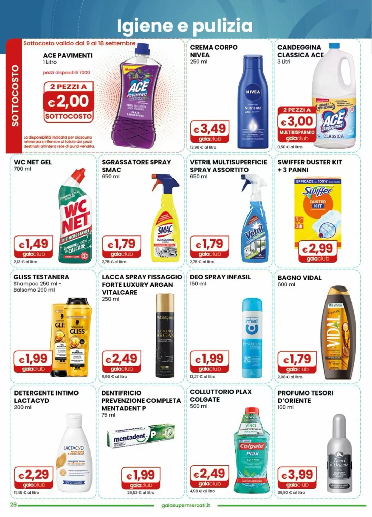 Volantino promozionale Gala Supermercati  valide dal 09/09/2026 - Pagina 25.