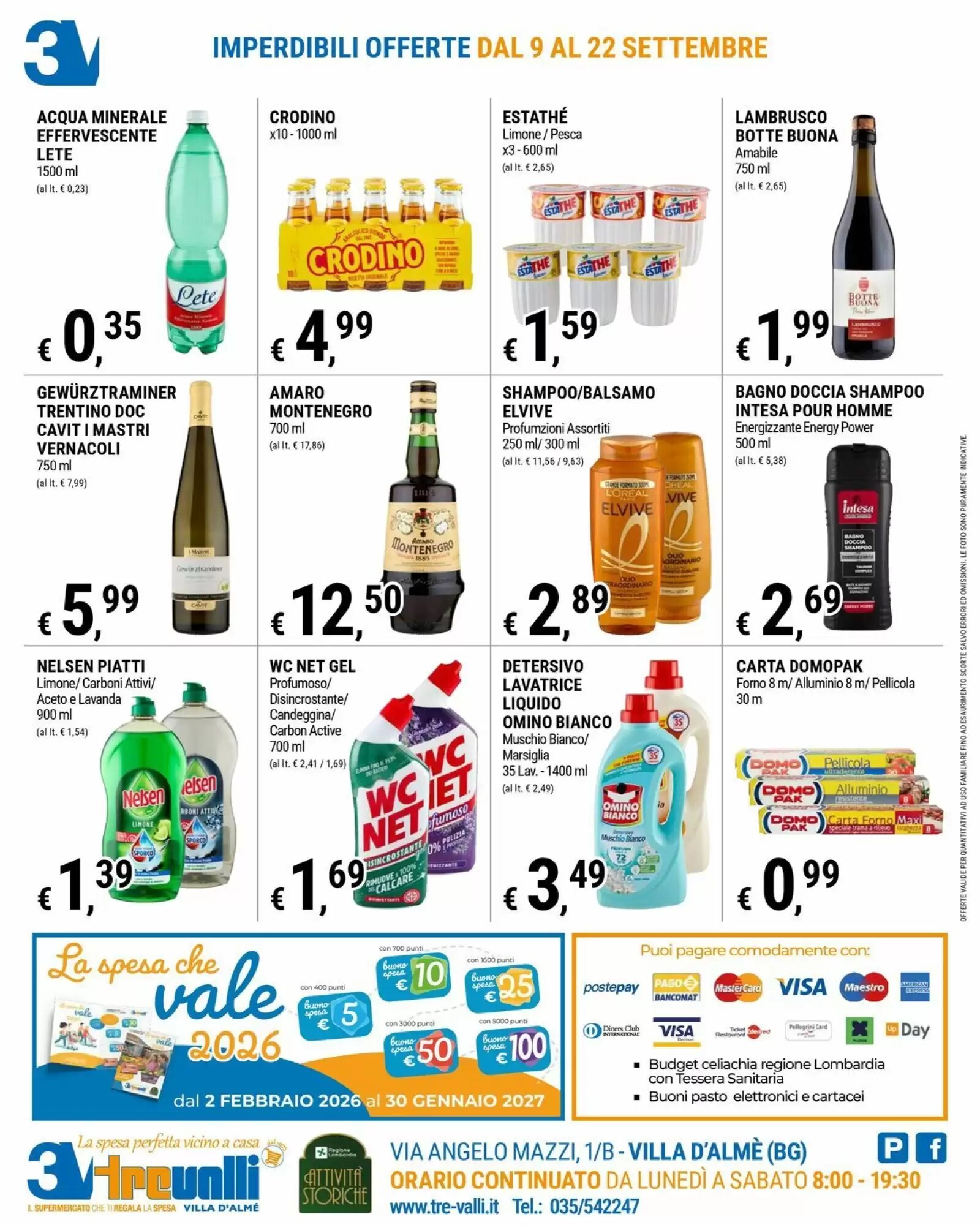Volantino promozionale Tre Valli Supermercato  valide dal 09/09/2026 - Pagina 12.