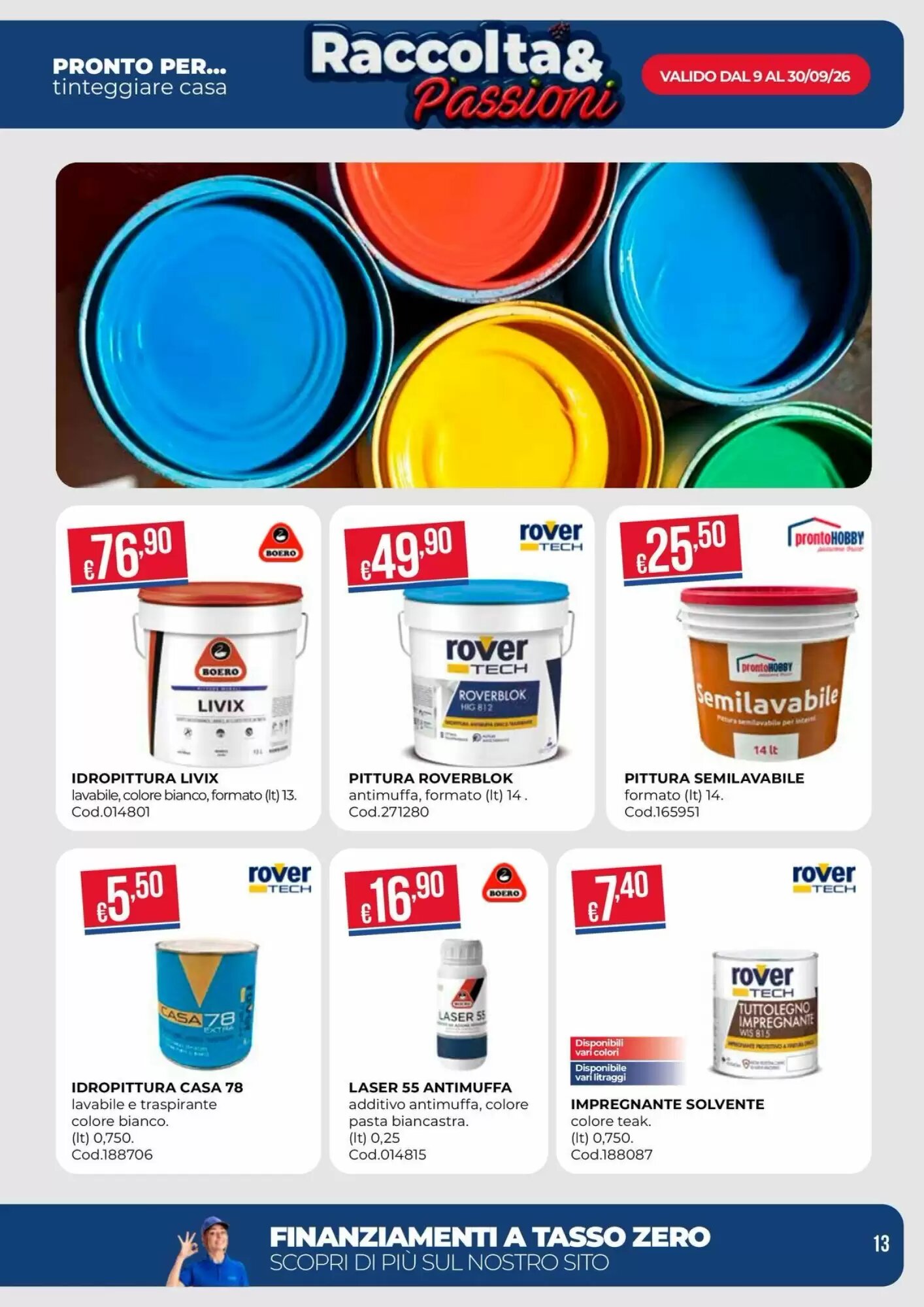 Volantino promozionale Pronto Hobby  valide dal 09/09/2026 - Pagina 13.