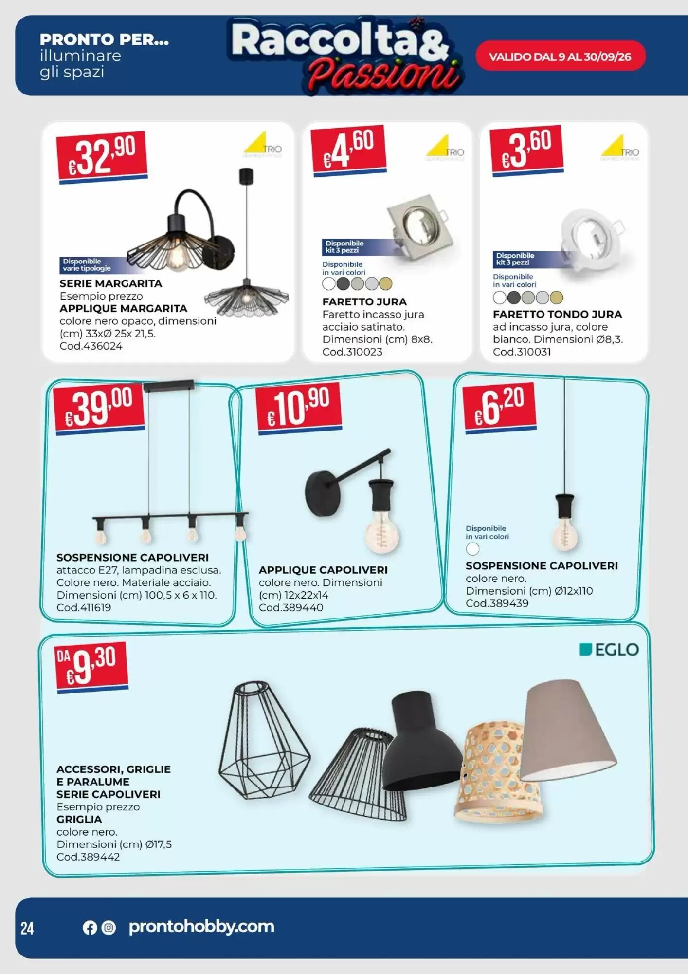 Volantino promozionale Pronto Hobby  valide dal 09/09/2026 - Pagina 24.