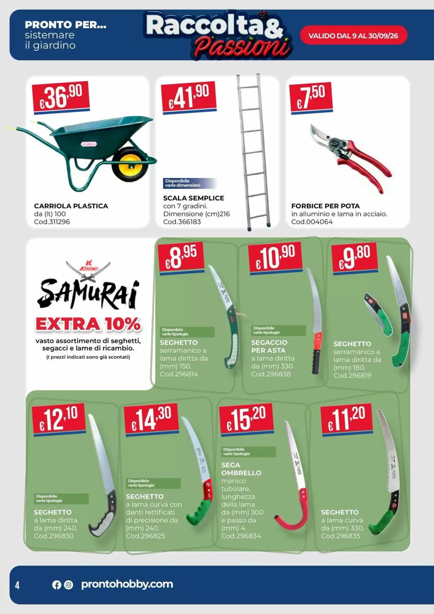 Volantino promozionale Pronto Hobby  valide dal 09/09/2026 - Pagina 4.