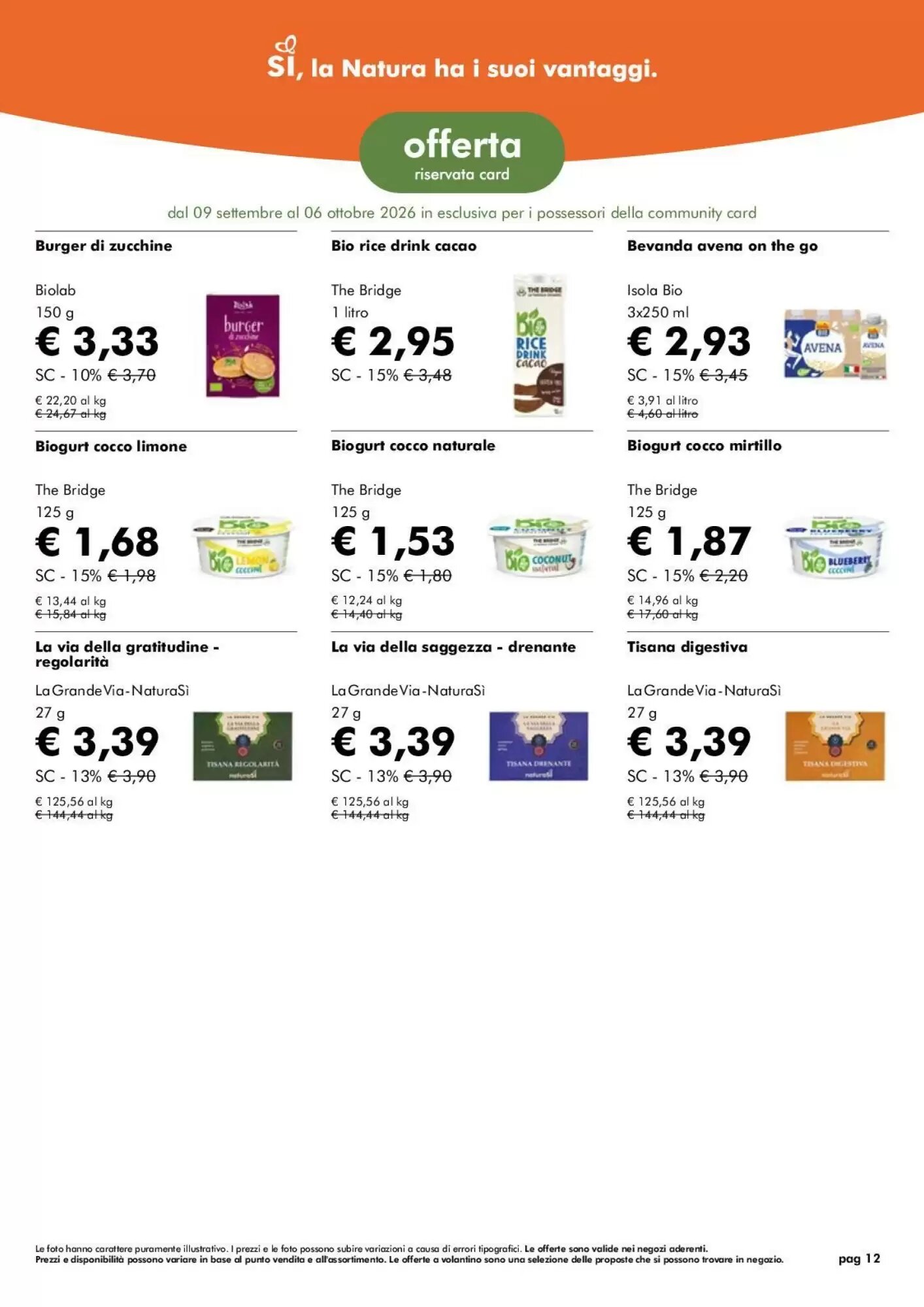Volantino promozionale NaturaSì  valide dal 09/09/2026 - Pagina 12.