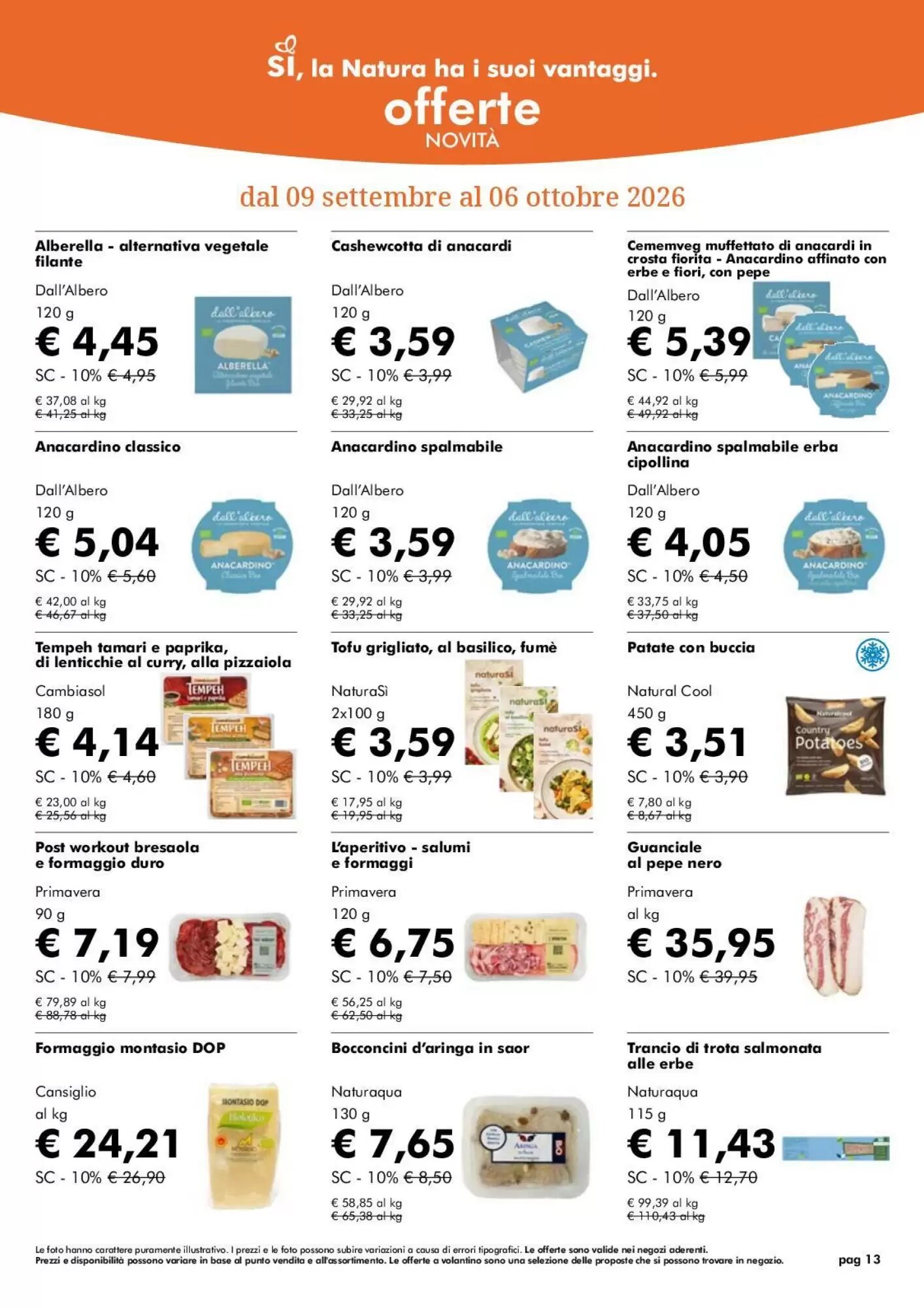 Volantino promozionale NaturaSì  valide dal 09/09/2026 - Pagina 13.