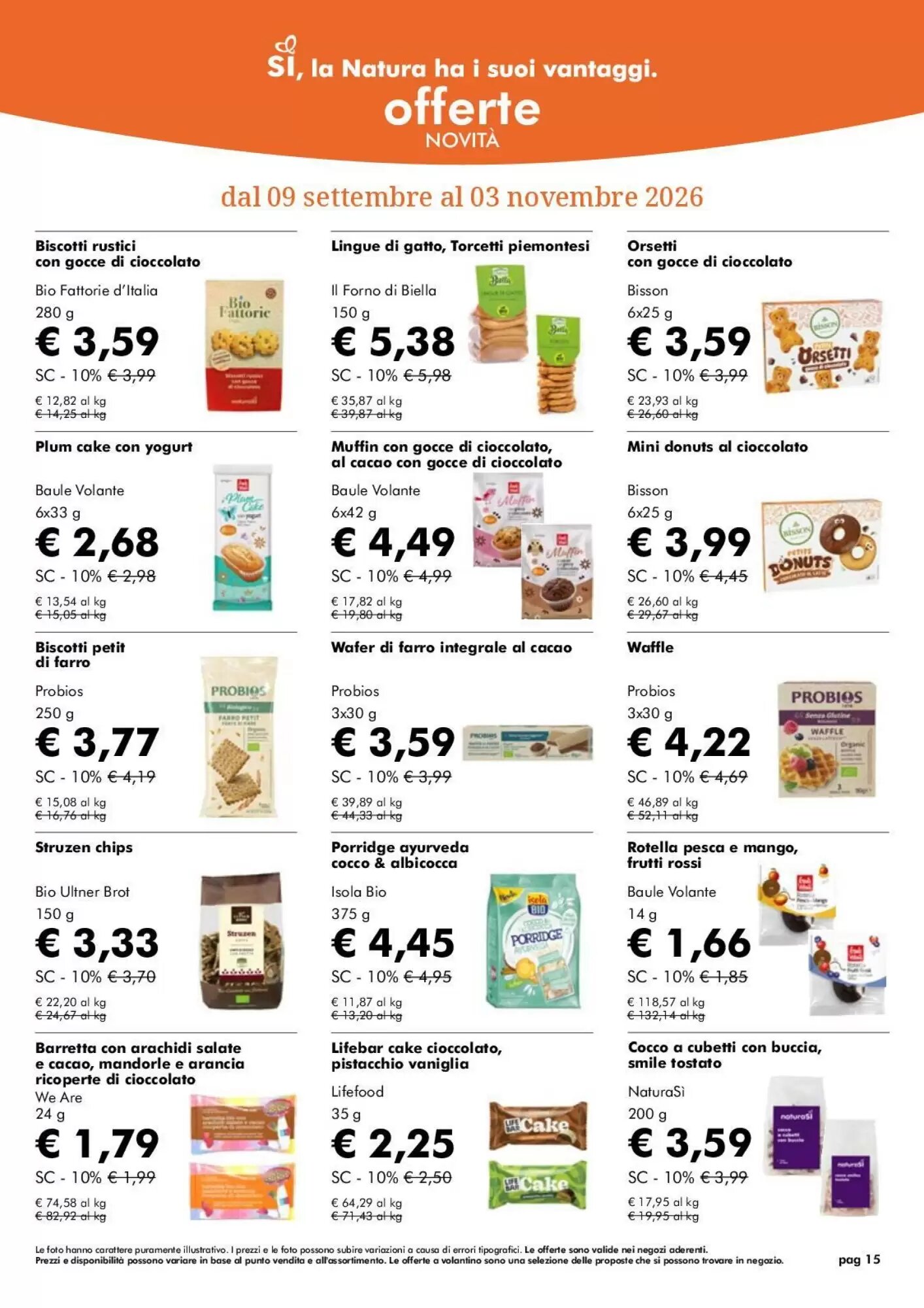 Volantino promozionale NaturaSì  valide dal 09/09/2026 - Pagina 15.