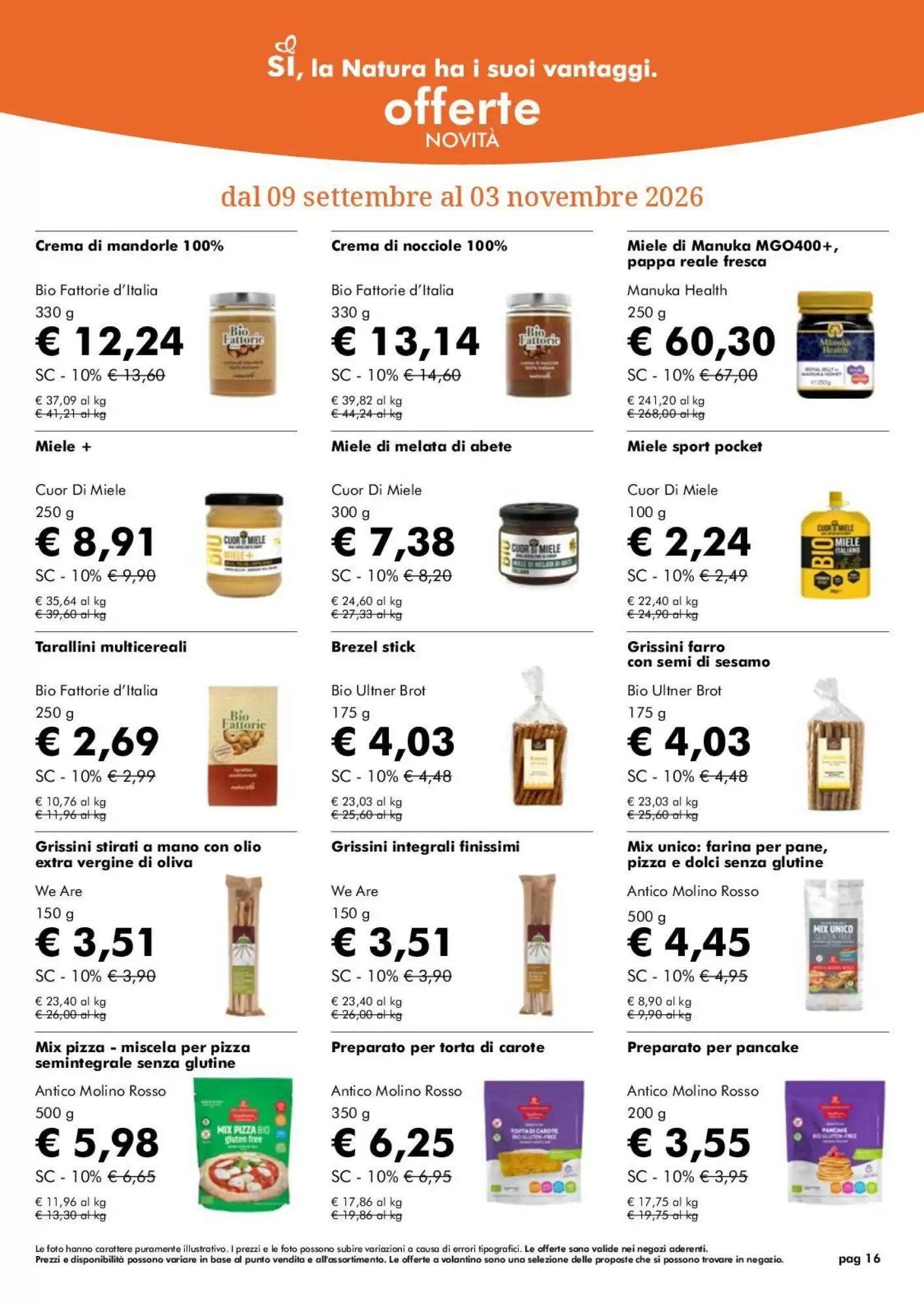 Volantino promozionale NaturaSì  valide dal 09/09/2026 - Pagina 16.