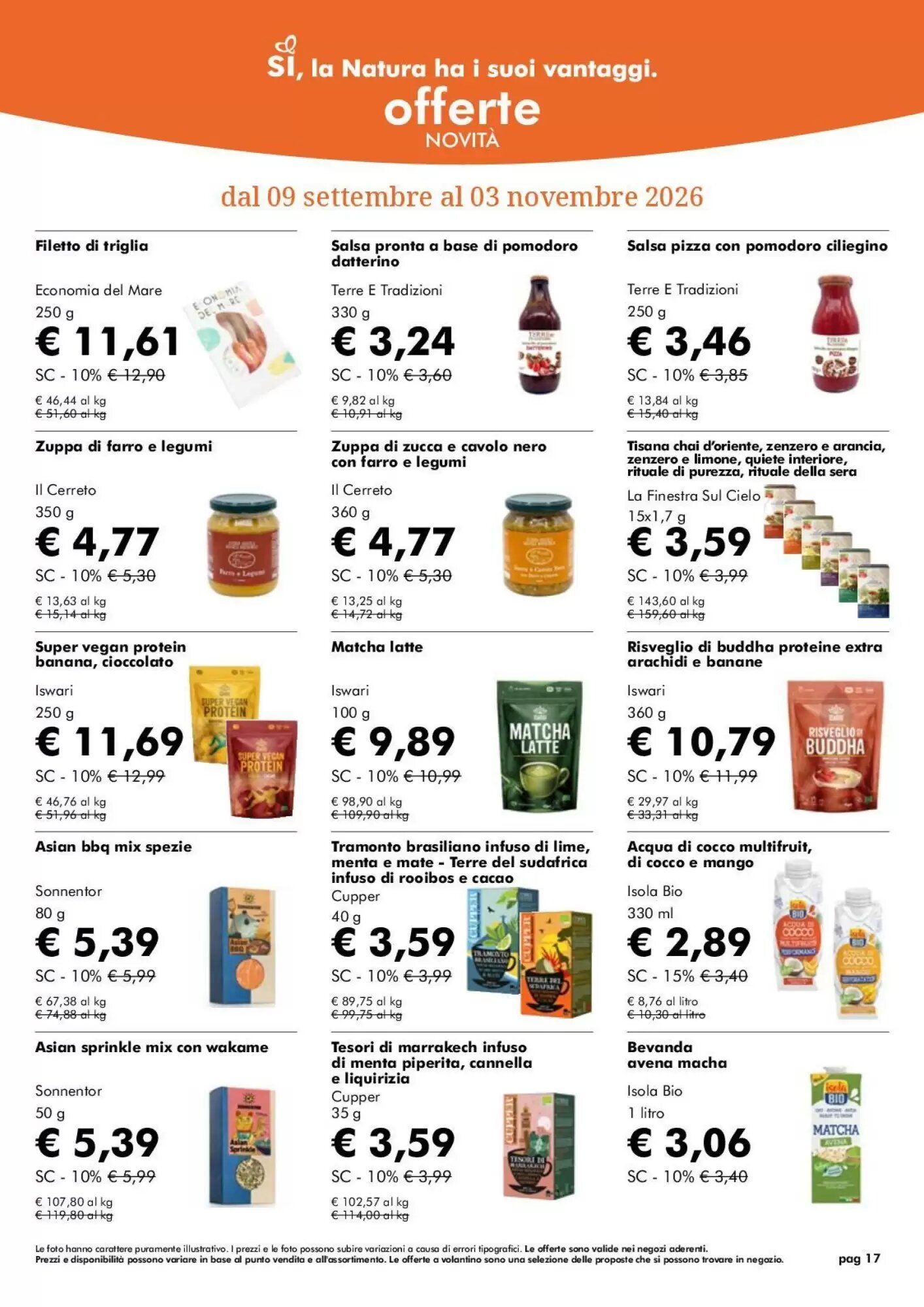 Volantino promozionale NaturaSì  valide dal 09/09/2026 - Pagina 17.