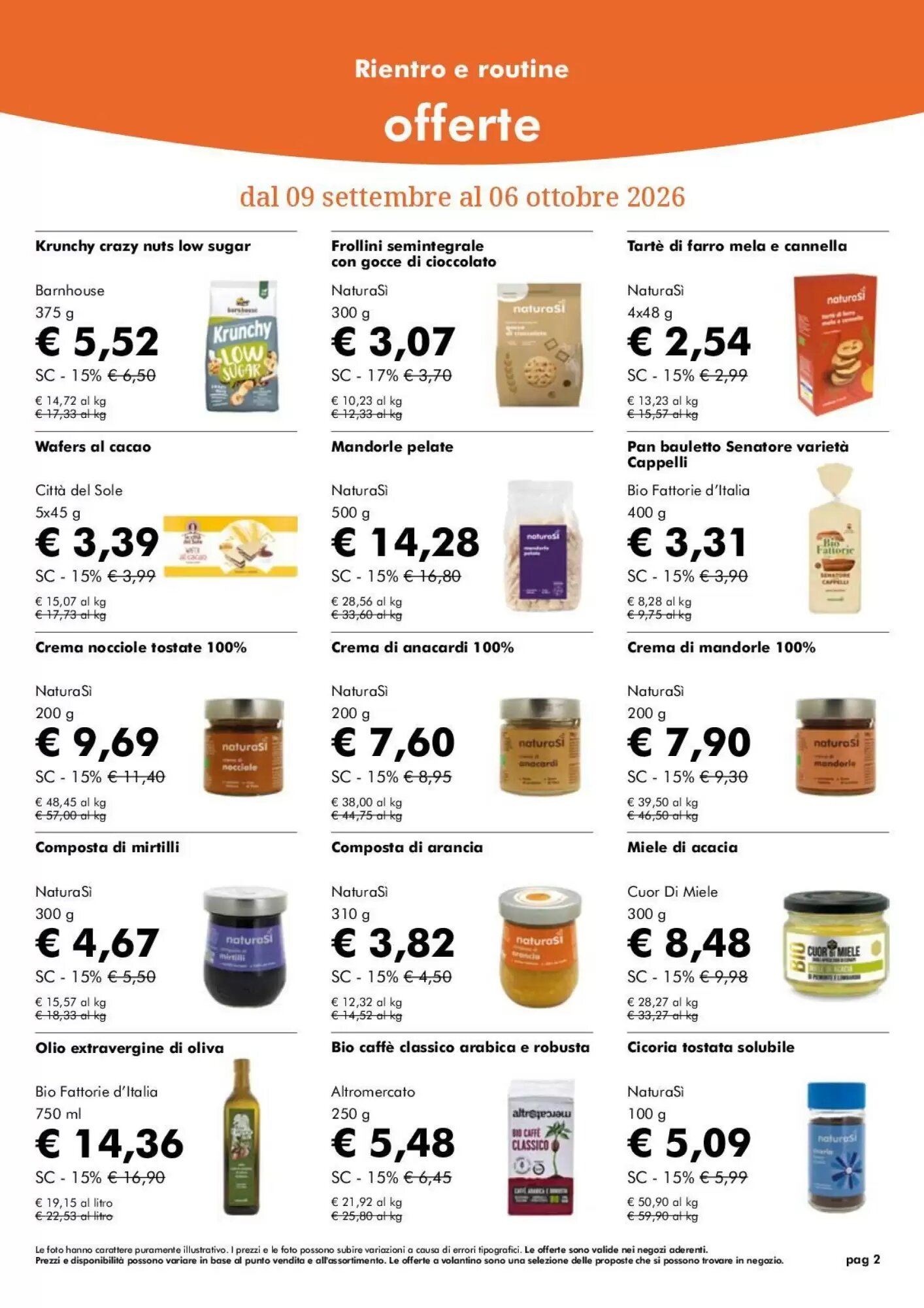 Volantino promozionale NaturaSì  valide dal 09/09/2026 - Pagina 2.