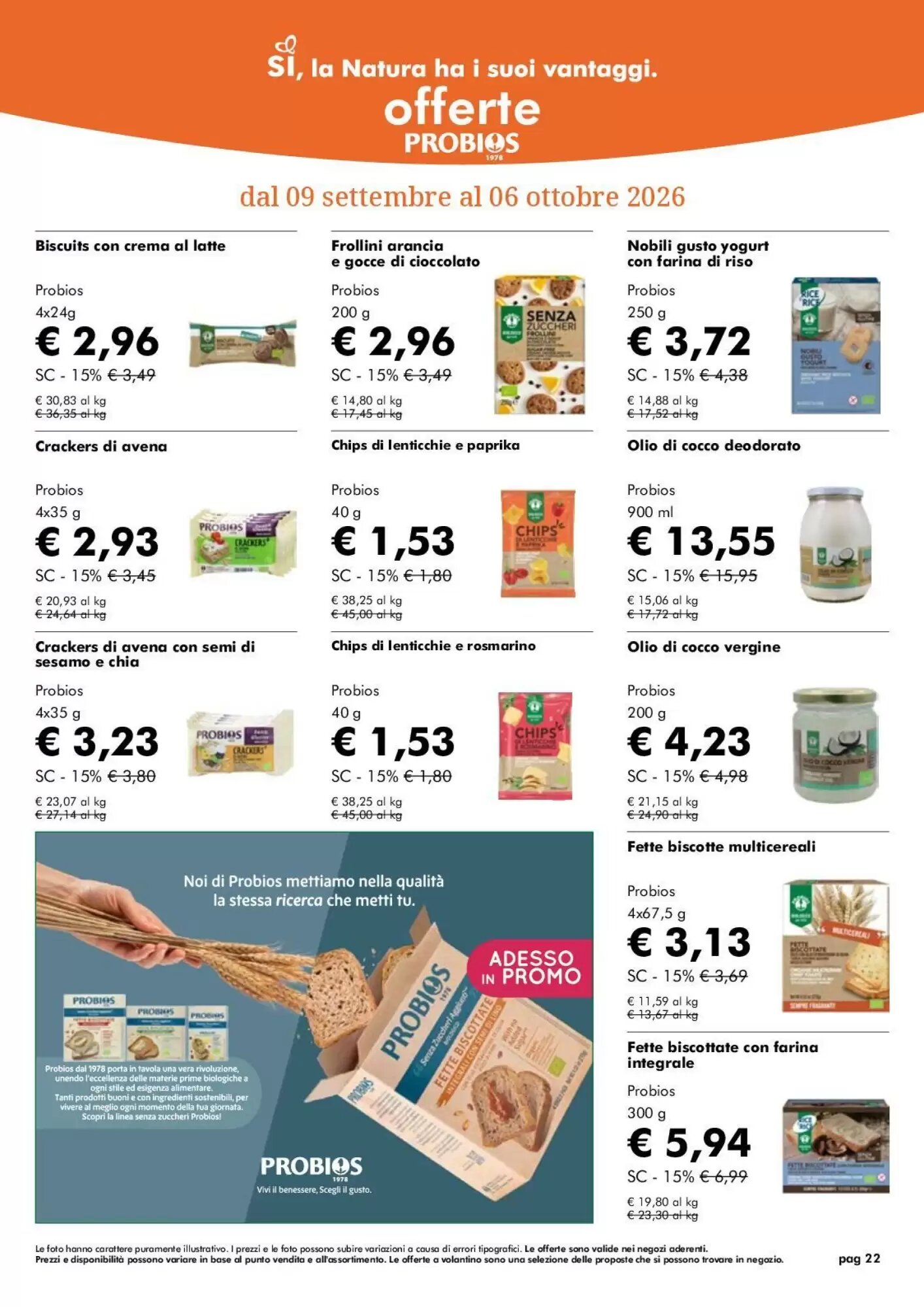 Volantino promozionale NaturaSì  valide dal 09/09/2026 - Pagina 22.
