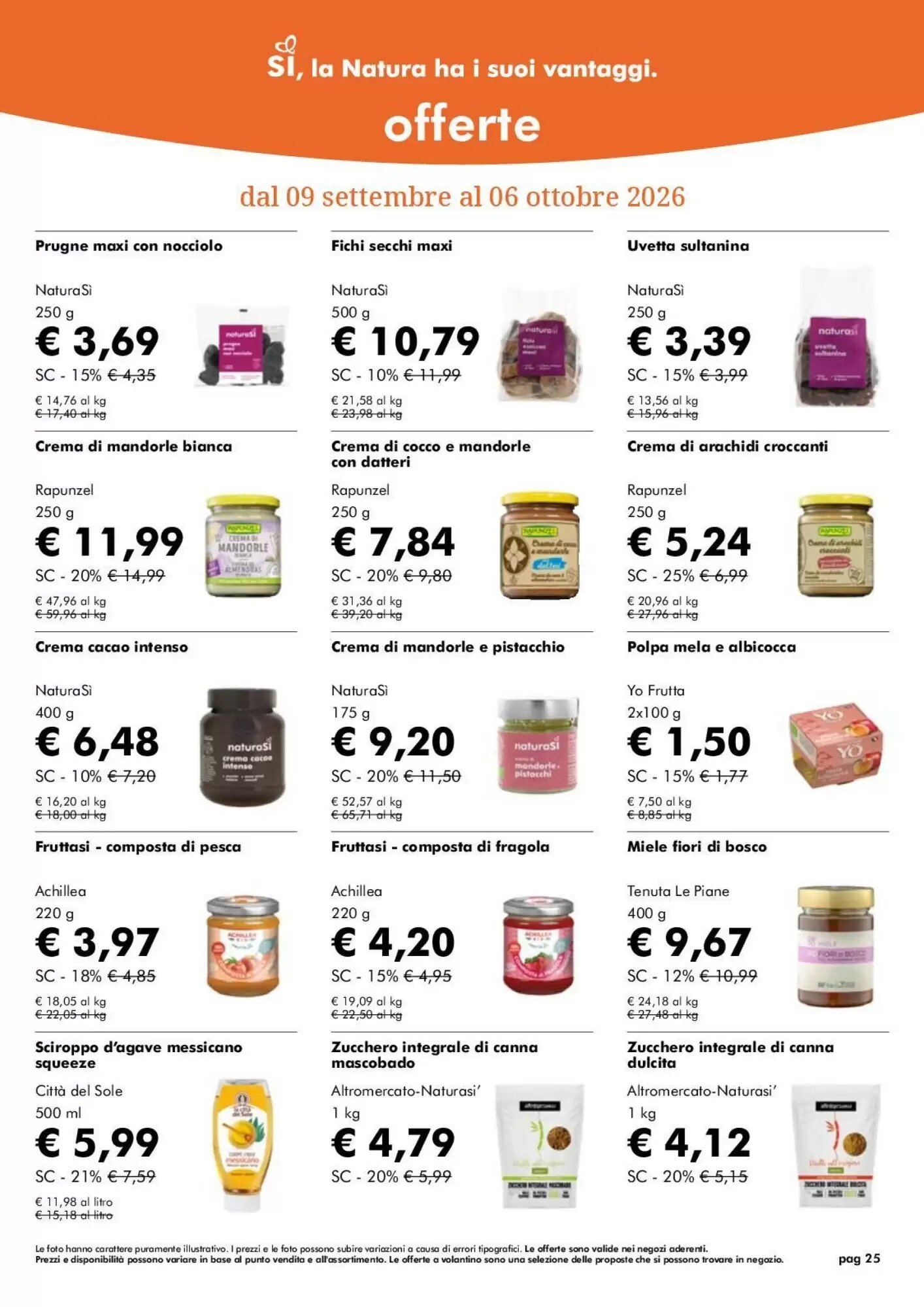 Volantino promozionale NaturaSì  valide dal 09/09/2026 - Pagina 25.