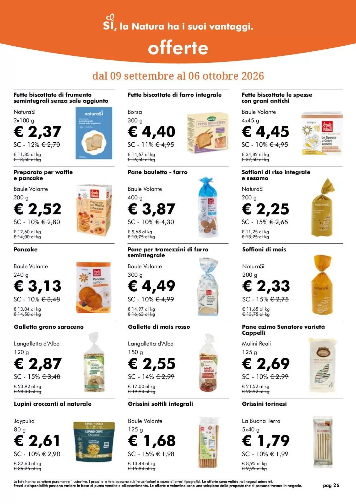 Volantino promozionale NaturaSì  valide dal 09/09/2026 - Pagina 26.