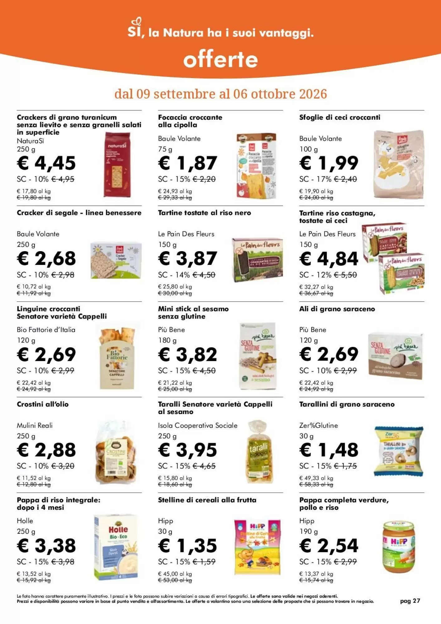 Volantino promozionale NaturaSì  valide dal 09/09/2026 - Pagina 27.
