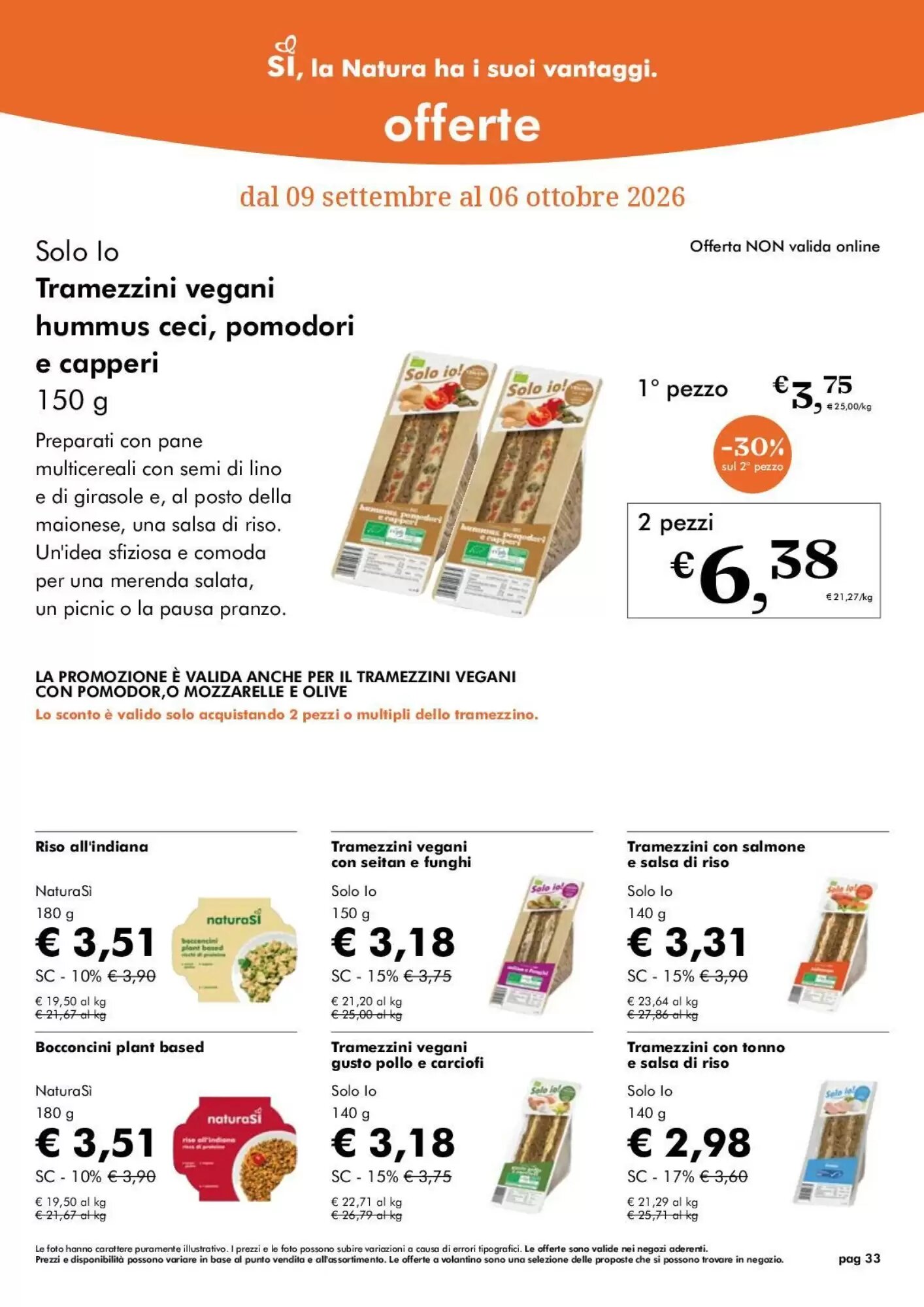 Volantino promozionale NaturaSì  valide dal 09/09/2026 - Pagina 33.