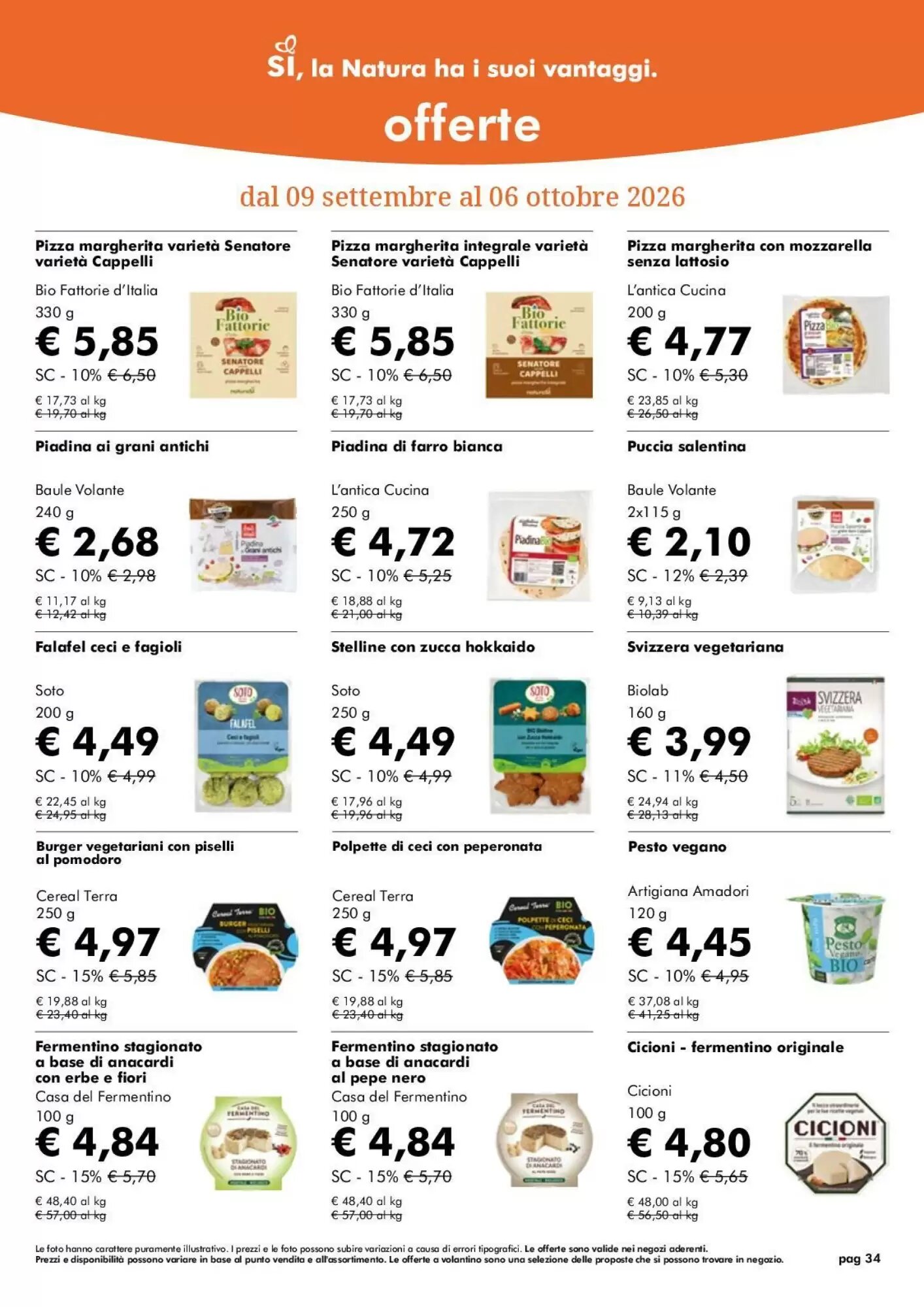 Volantino promozionale NaturaSì  valide dal 09/09/2026 - Pagina 34.