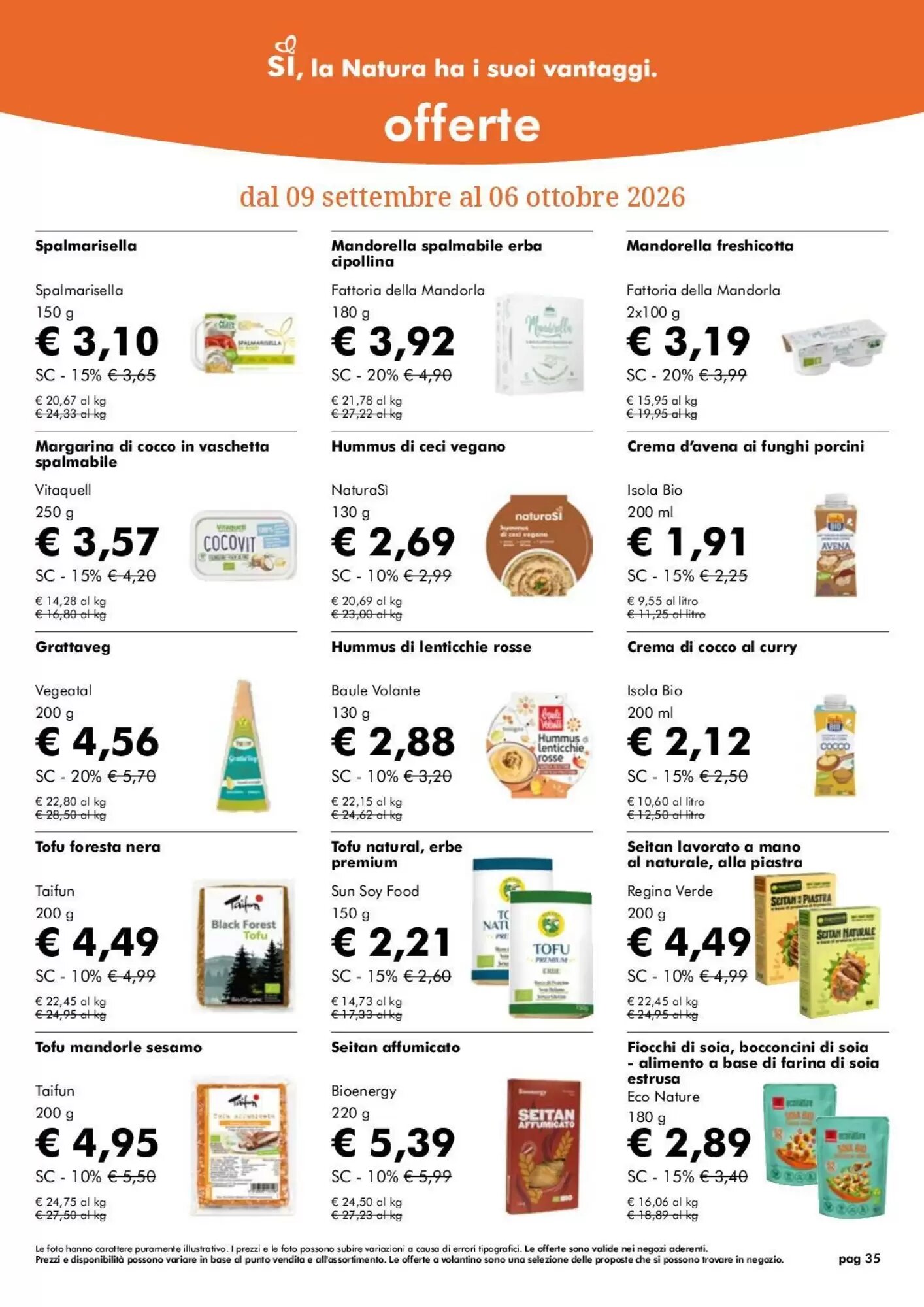 Volantino promozionale NaturaSì  valide dal 09/09/2026 - Pagina 35.