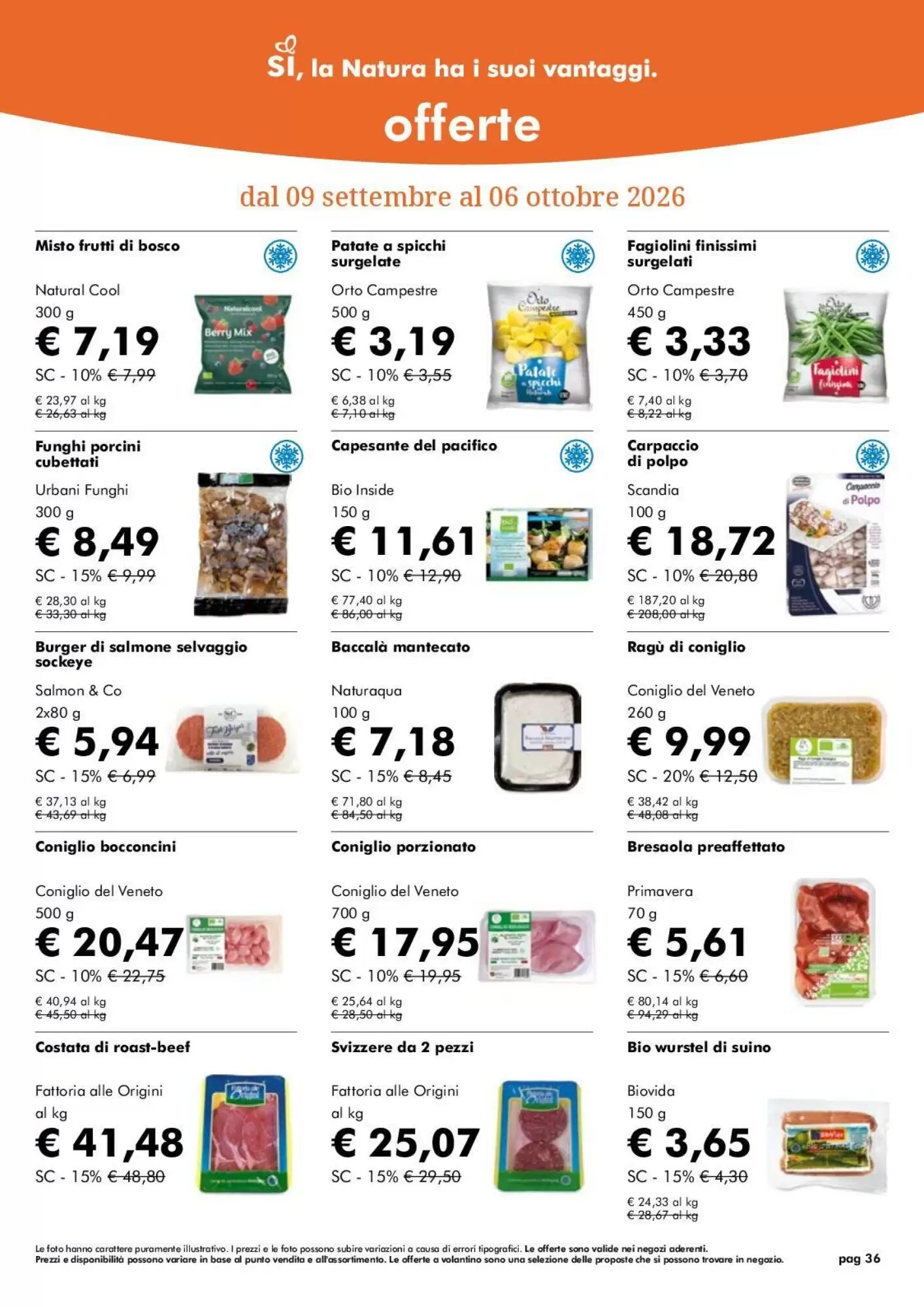 Volantino promozionale NaturaSì  valide dal 09/09/2026 - Pagina 36.