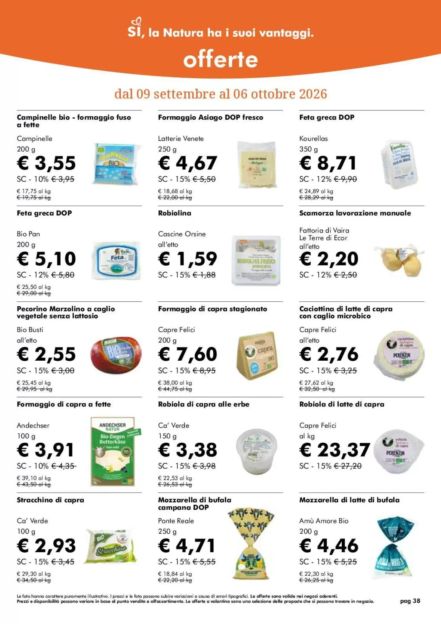 Volantino promozionale NaturaSì  valide dal 09/09/2026 - Pagina 38.