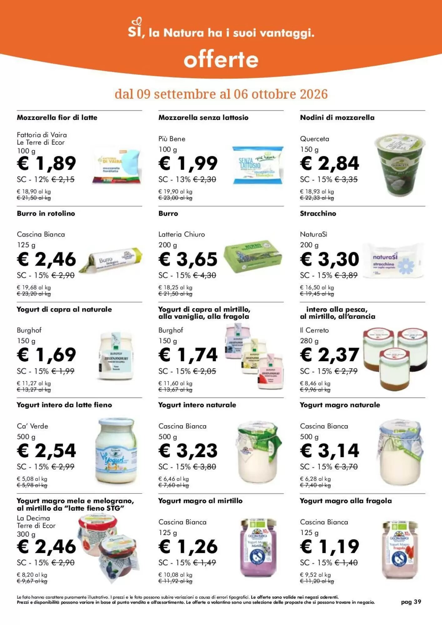 Volantino promozionale NaturaSì  valide dal 09/09/2026 - Pagina 39.