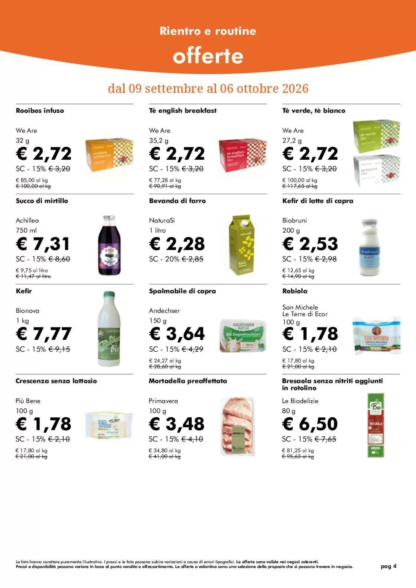 Volantino promozionale NaturaSì  valide dal 09/09/2026 - Pagina 4.