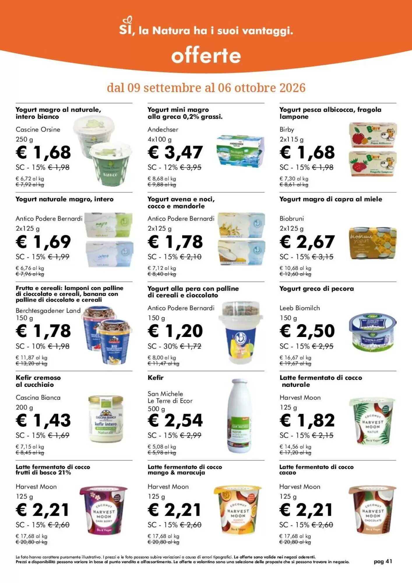 Volantino promozionale NaturaSì  valide dal 09/09/2026 - Pagina 41.