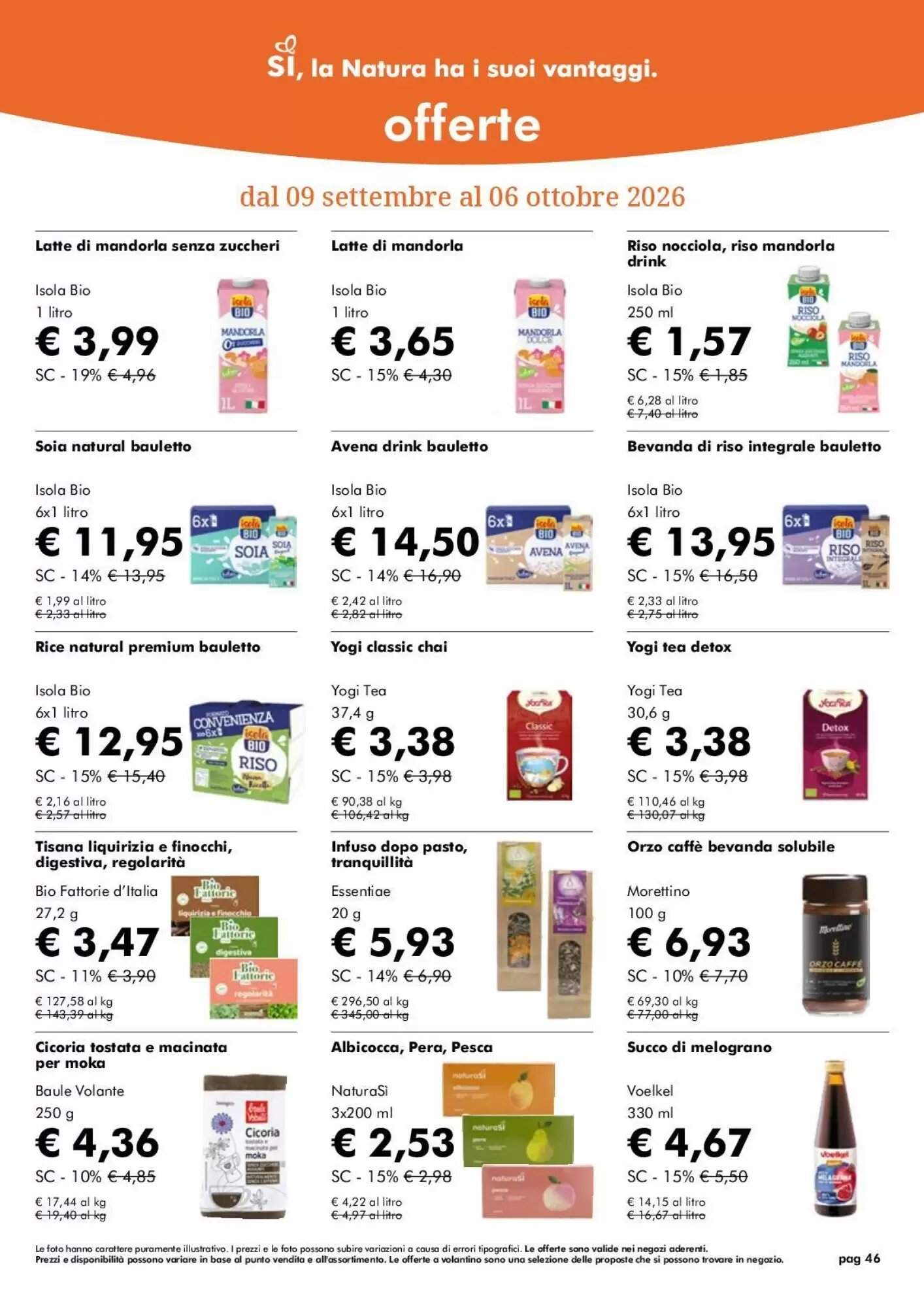 Volantino promozionale NaturaSì  valide dal 09/09/2026 - Pagina 46.