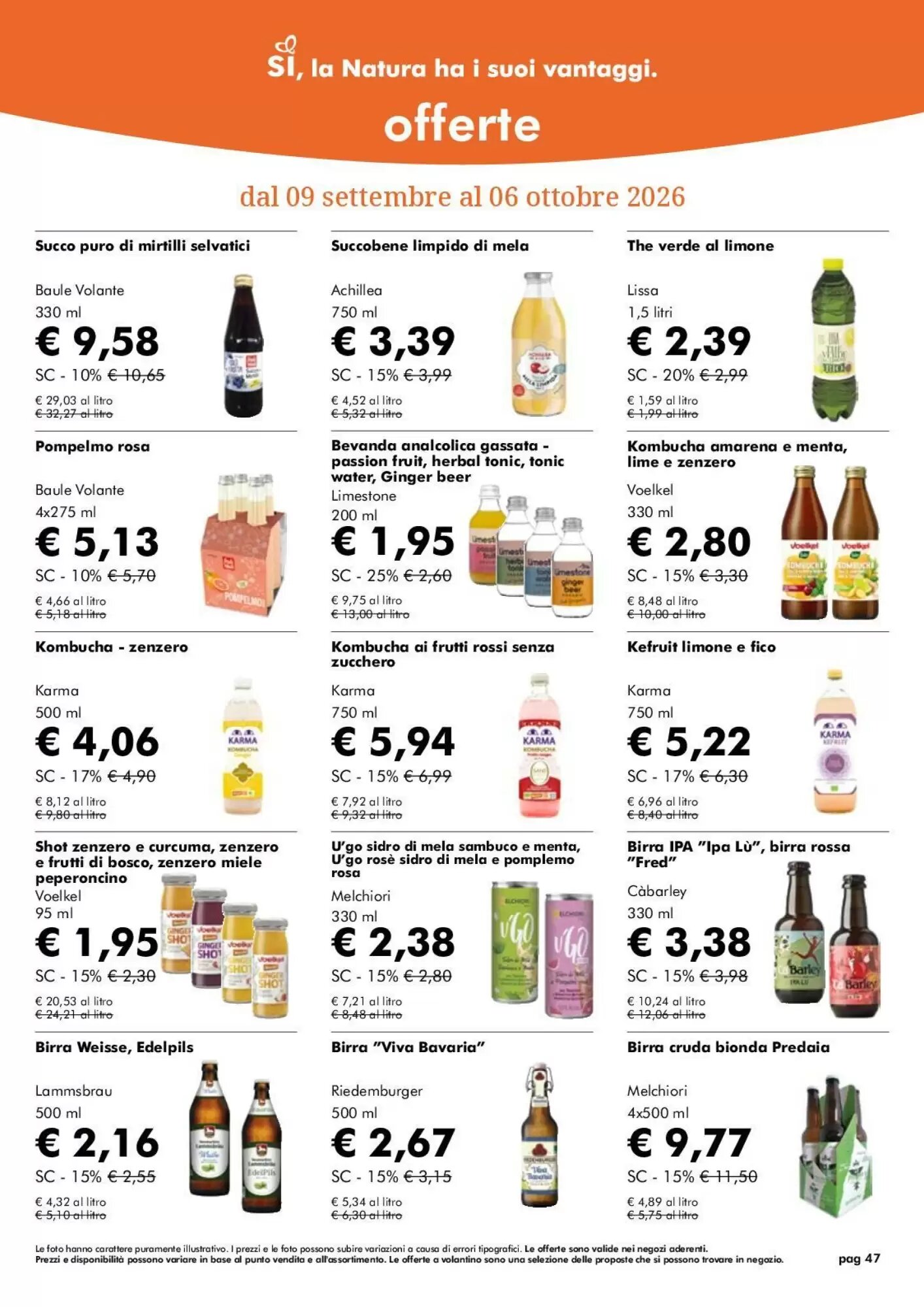 Volantino promozionale NaturaSì  valide dal 09/09/2026 - Pagina 47.