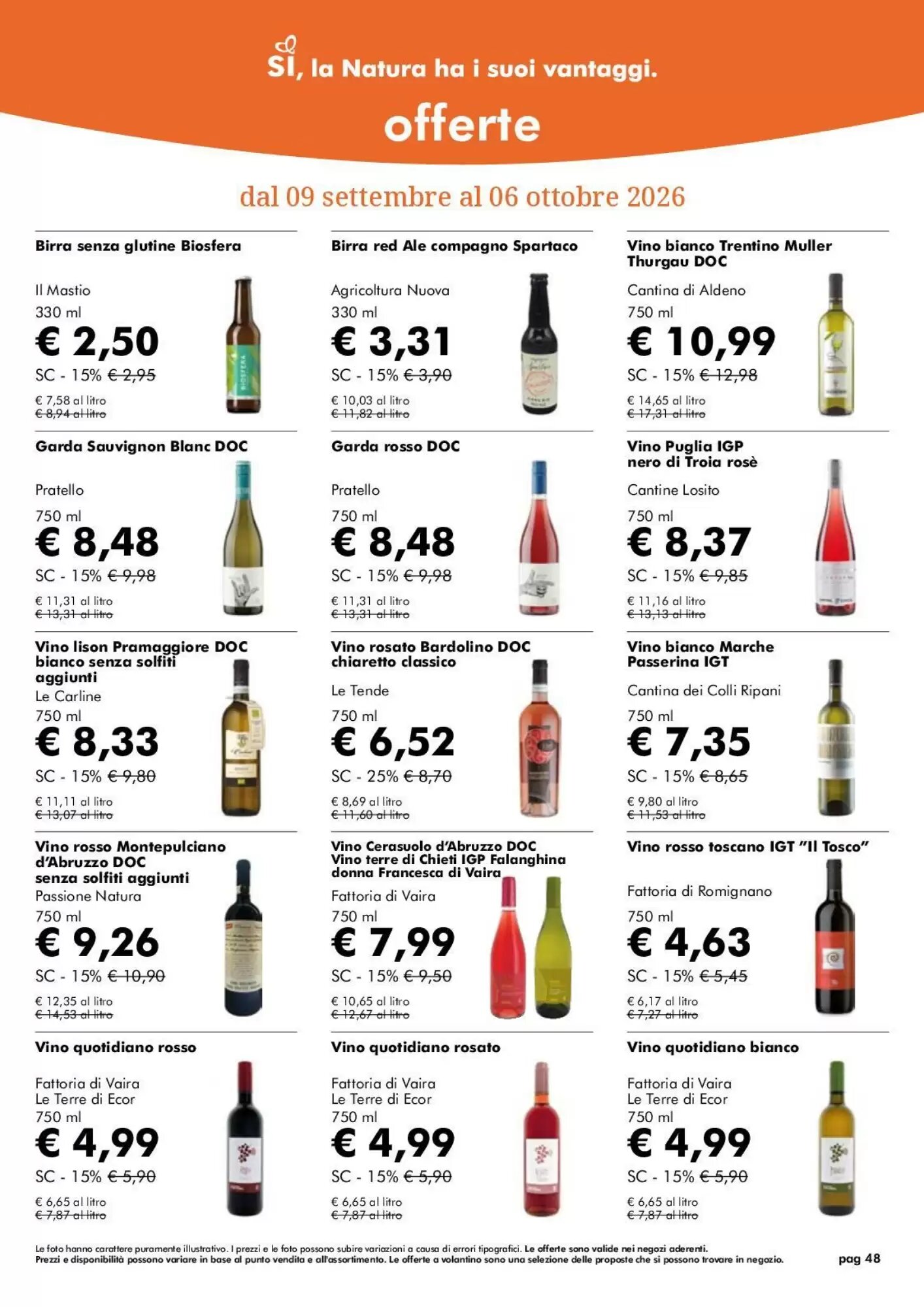 Volantino promozionale NaturaSì  valide dal 09/09/2026 - Pagina 48.