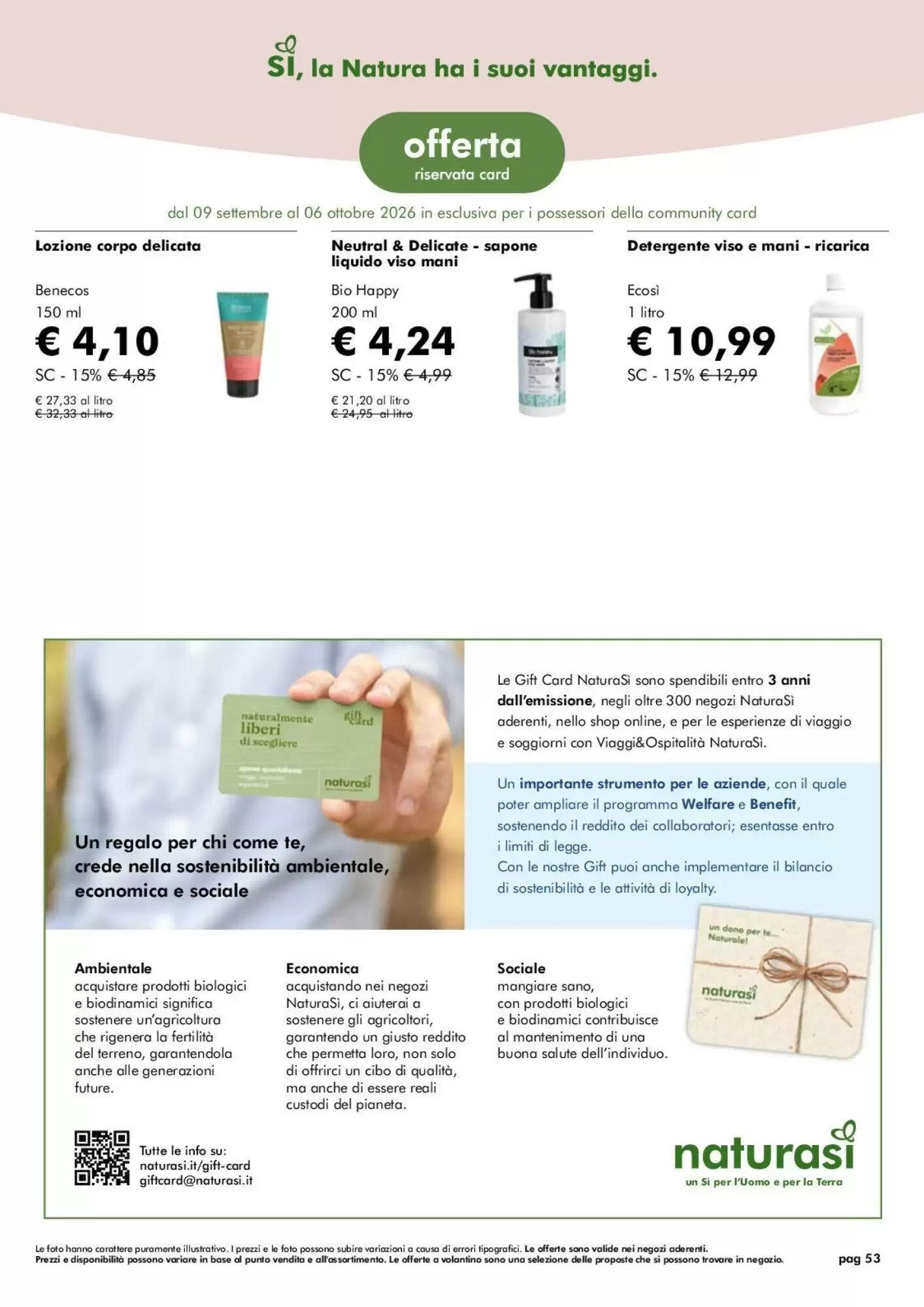 Volantino promozionale NaturaSì  valide dal 09/09/2026 - Pagina 53.