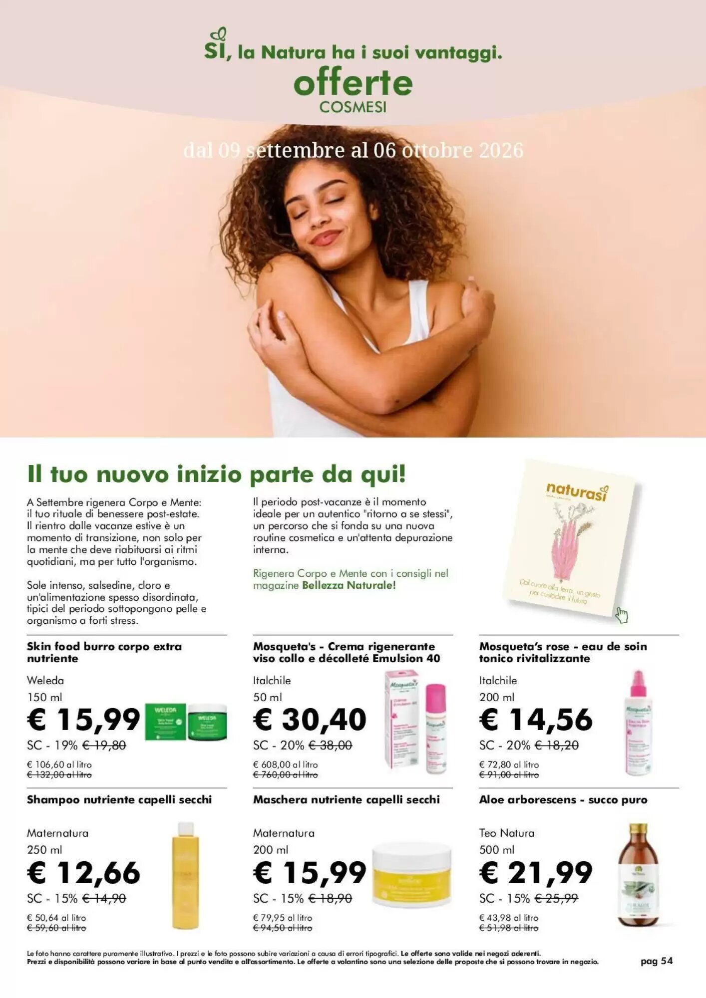 Volantino promozionale NaturaSì  valide dal 09/09/2026 - Pagina 54.