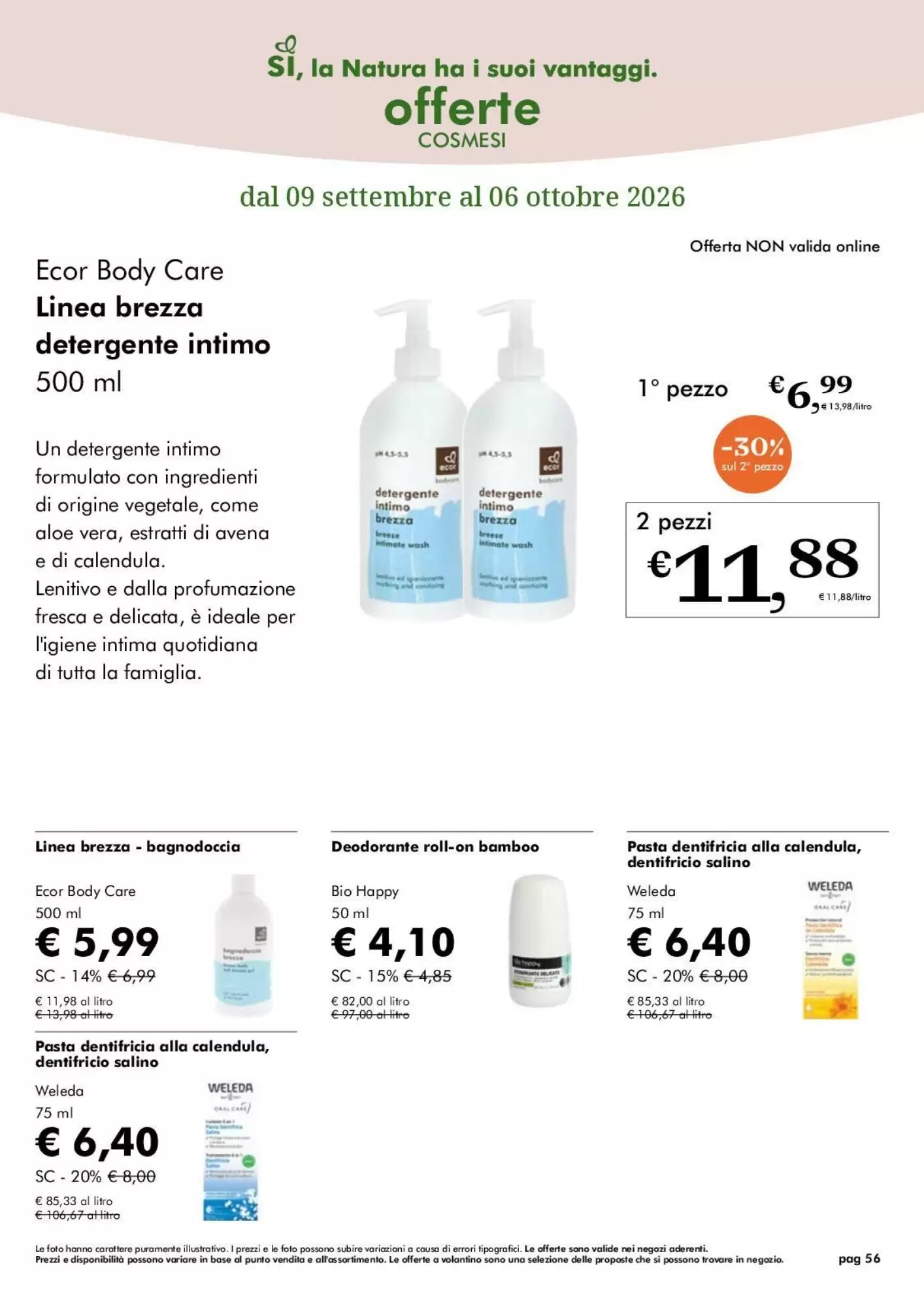 Volantino promozionale NaturaSì  valide dal 09/09/2026 - Pagina 56.