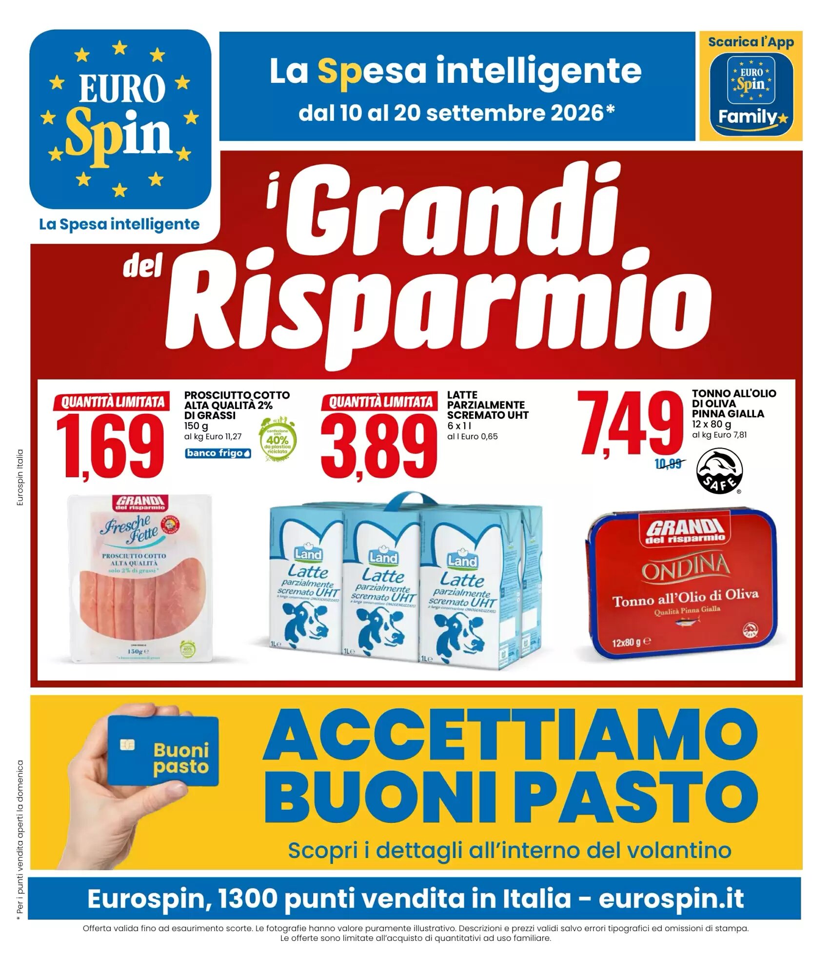 Volantino promozionale Eurospin  valide dal 10/09/2026 - Pagina 1.