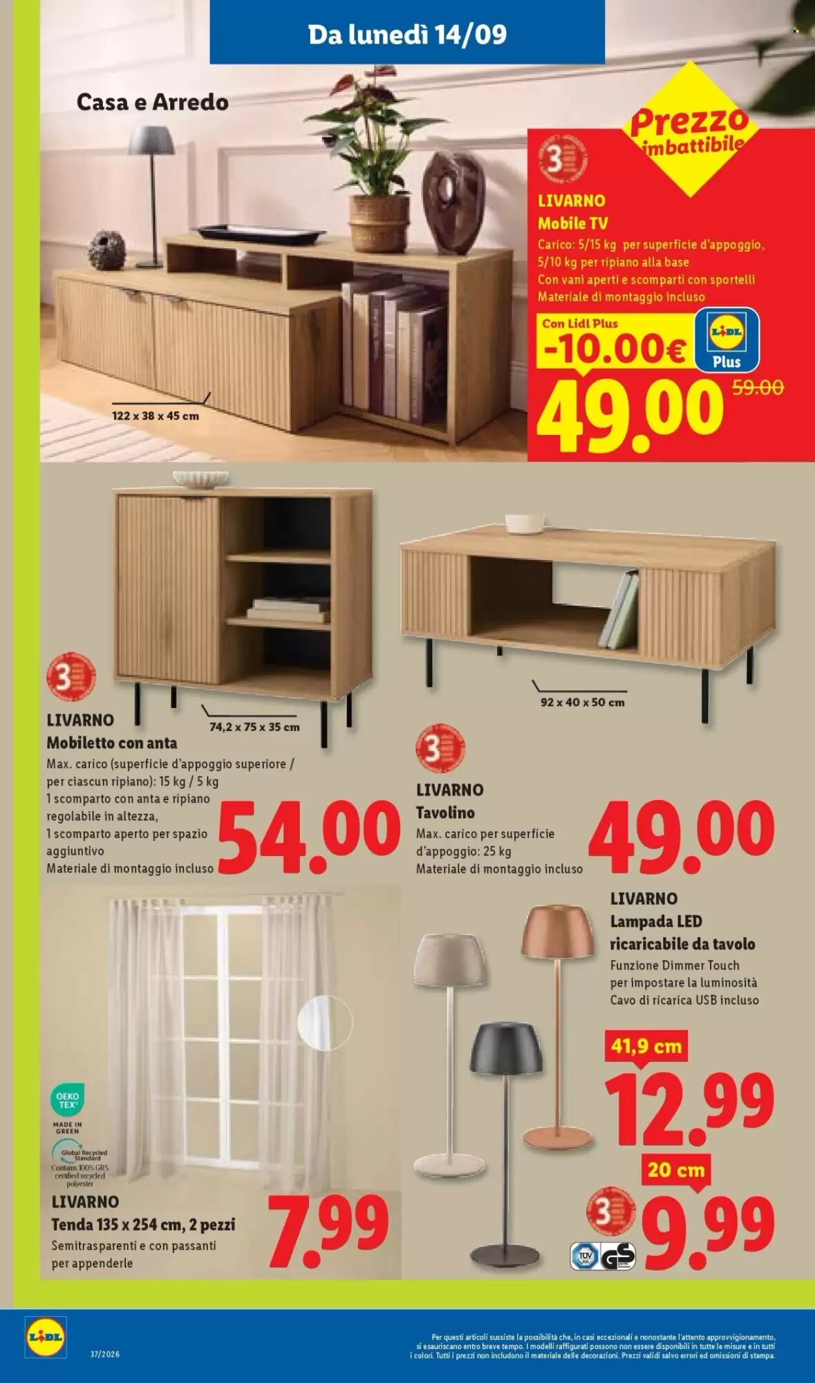Volantino promozionale Lidl  valide dal 10/09/2026 - Pagina 44.