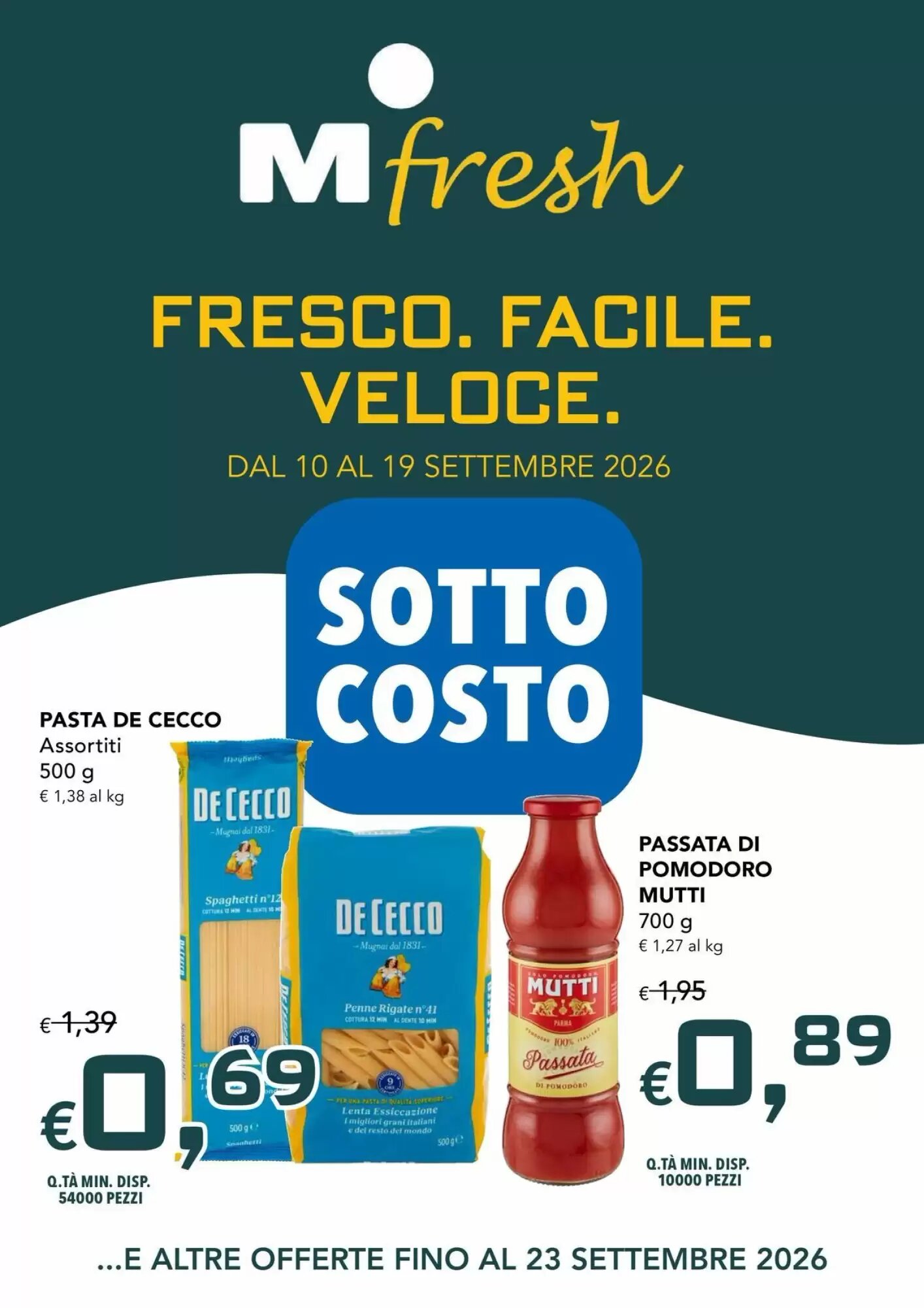 Volantino promozionale Migross Supermercati e Market valide dal 10/09/2026 - Pagina 1.