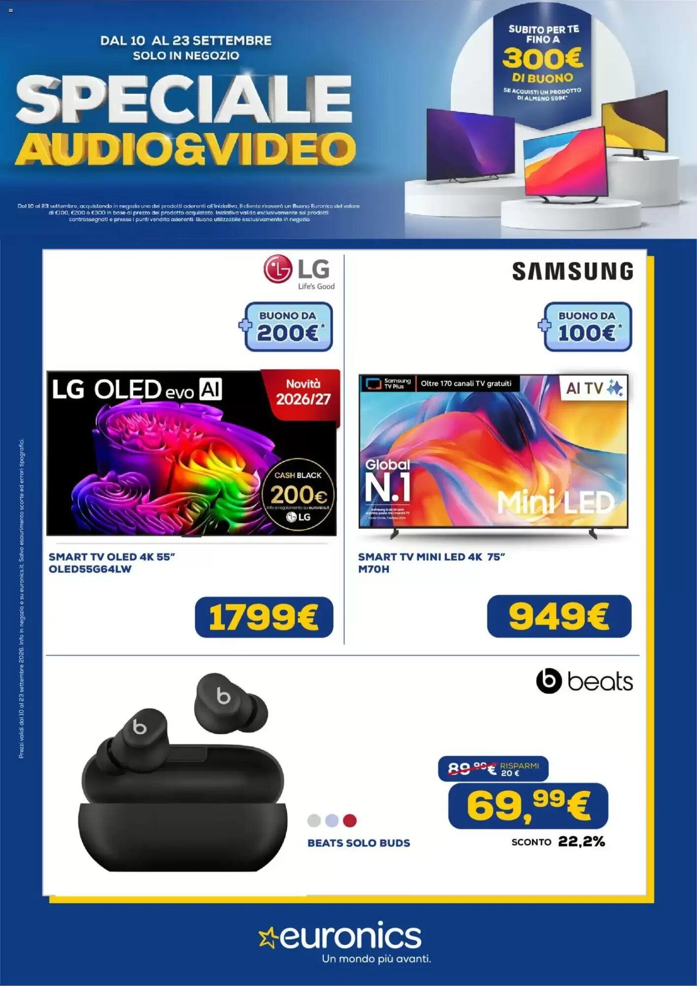 Volantino promozionale Euronics valide dal 10/09/2026 - Pagina 1.