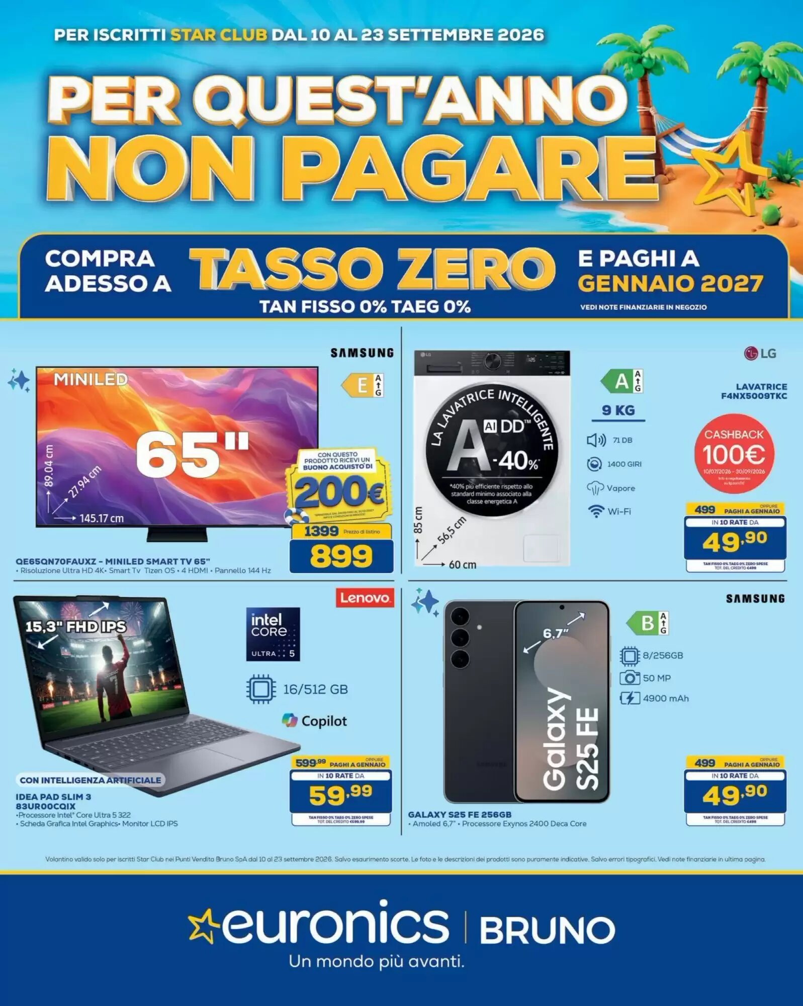 Volantino promozionale Euronics Bruno  valide dal 10/09/2026 - Pagina 1.