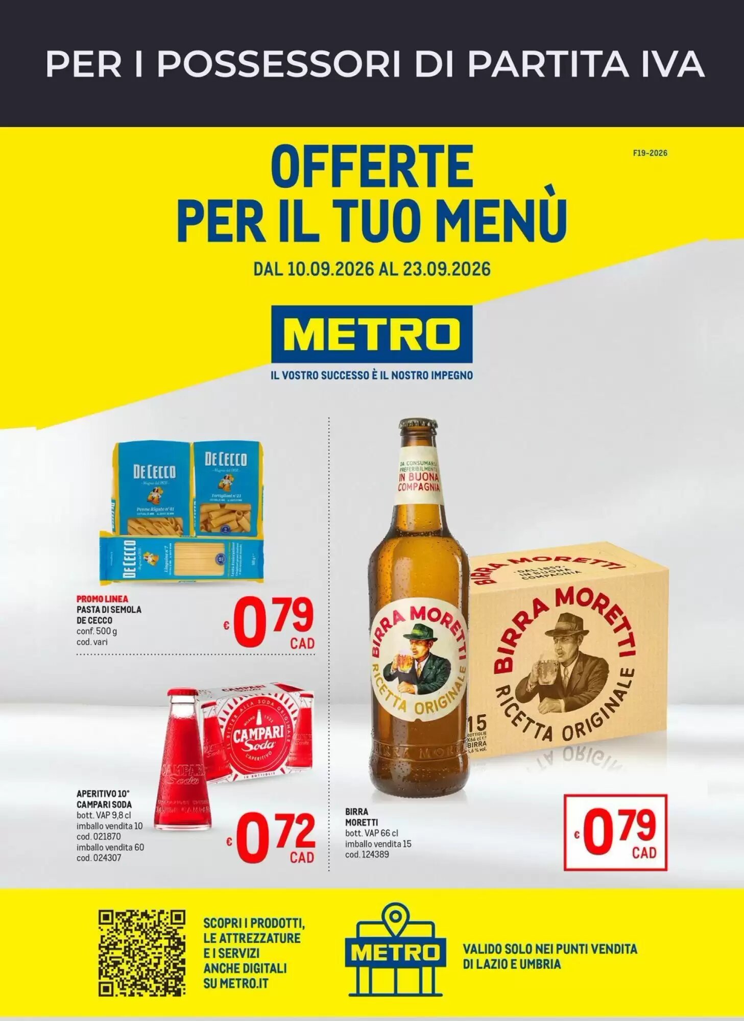 Volantino promozionale Metro valide dal 10/09/2026 - Pagina 1.