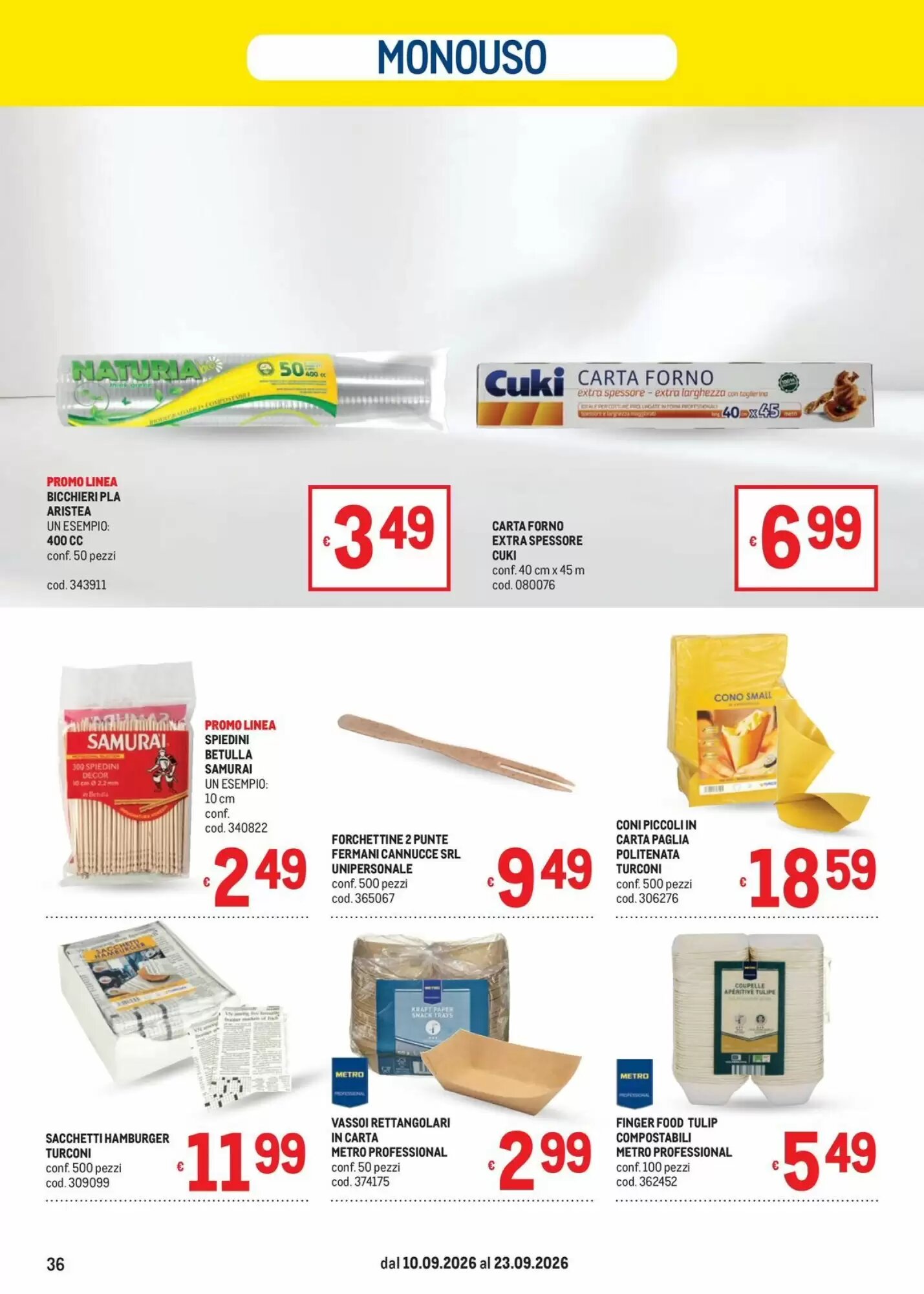 Volantino promozionale Metro  valide dal 10/09/2026 - Pagina 36.