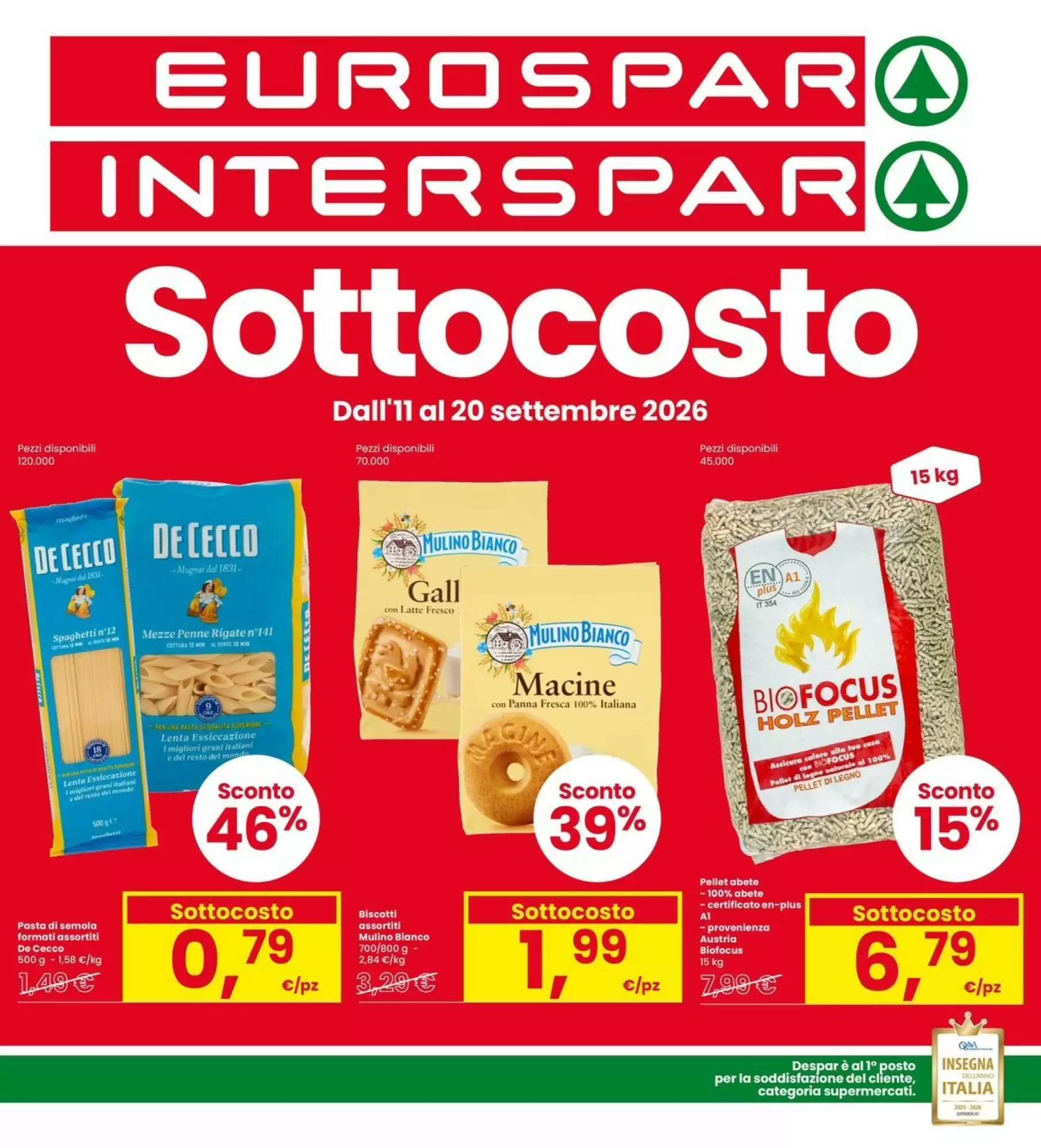 Volantino promozionale Eurospar valide dal 11/09/2026 - Pagina 1.