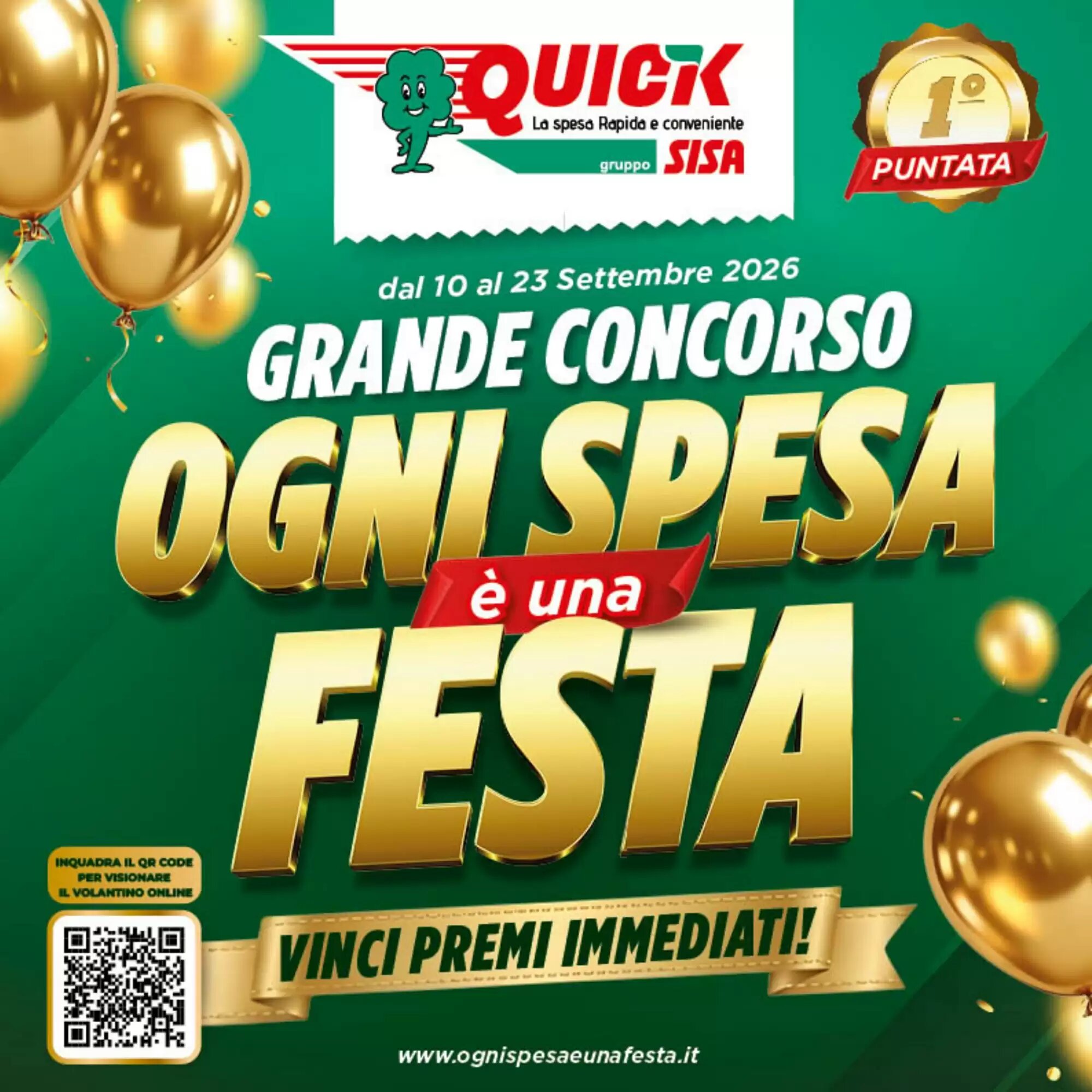 Volantino promozionale Quick Sisa  valide dal 11/09/2026 - Pagina 1.