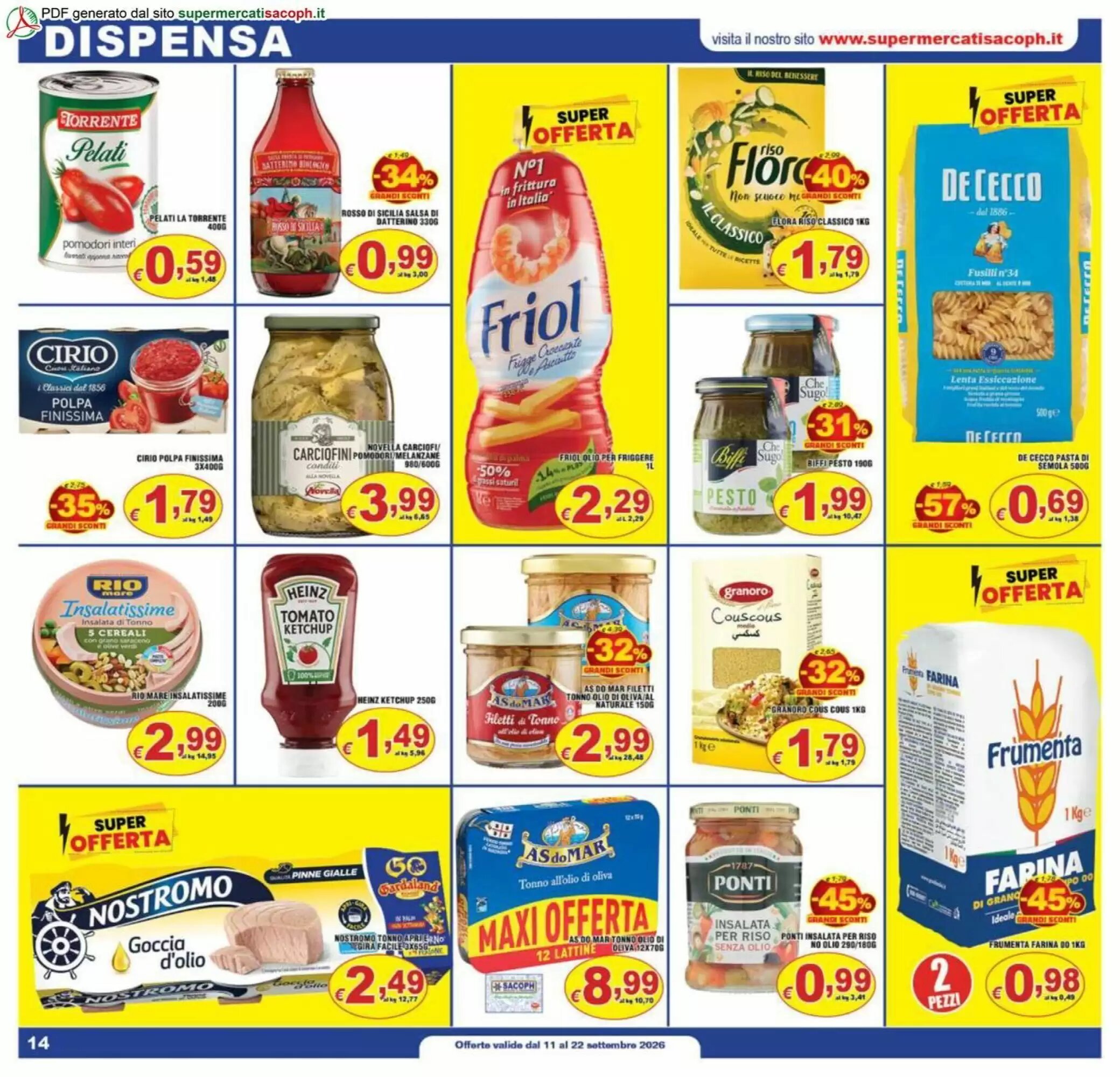 Volantino promozionale Sacoph  valide dal 11/09/2026 - Pagina 14.