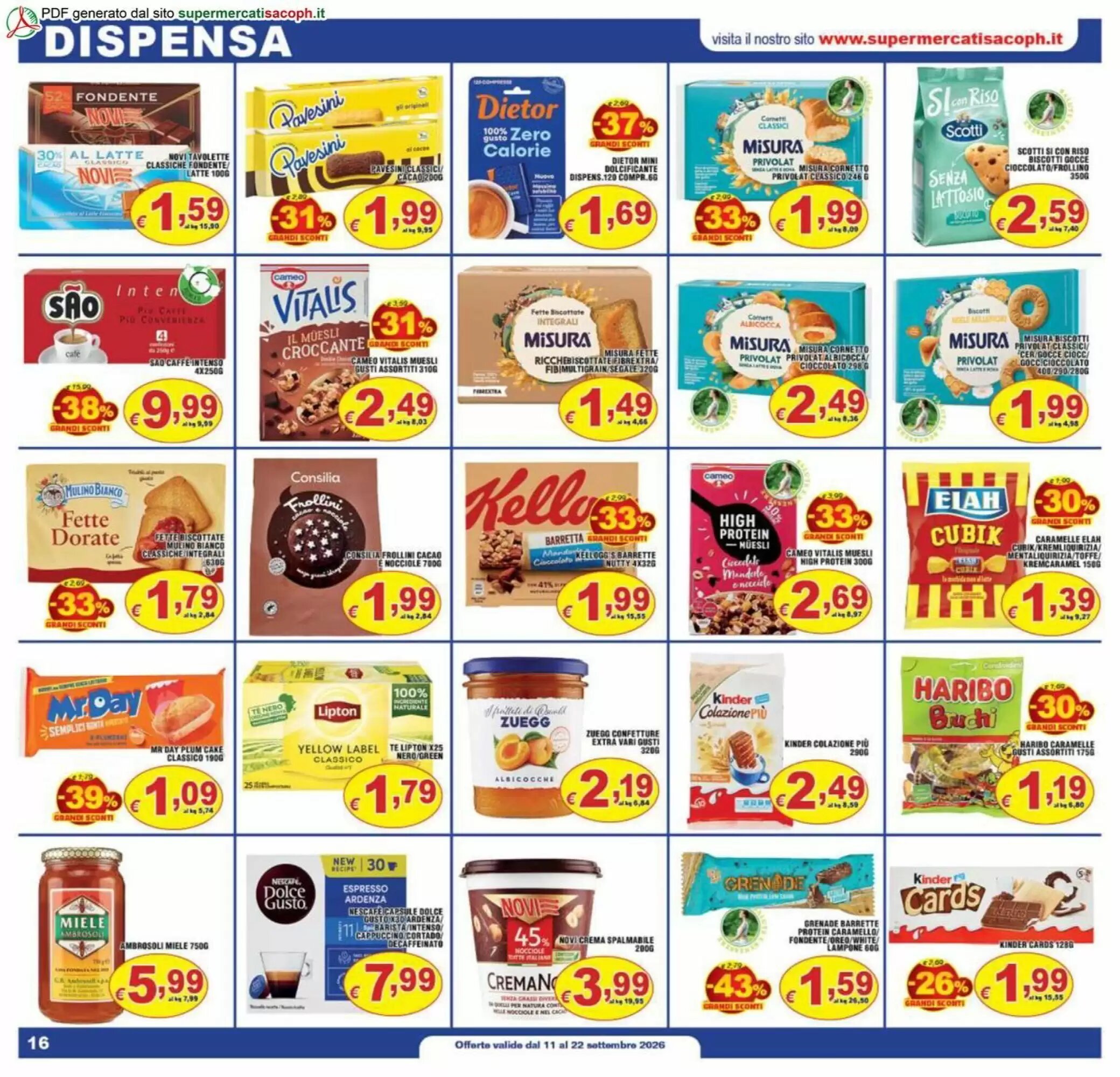 Volantino promozionale Sacoph  valide dal 11/09/2026 - Pagina 16.