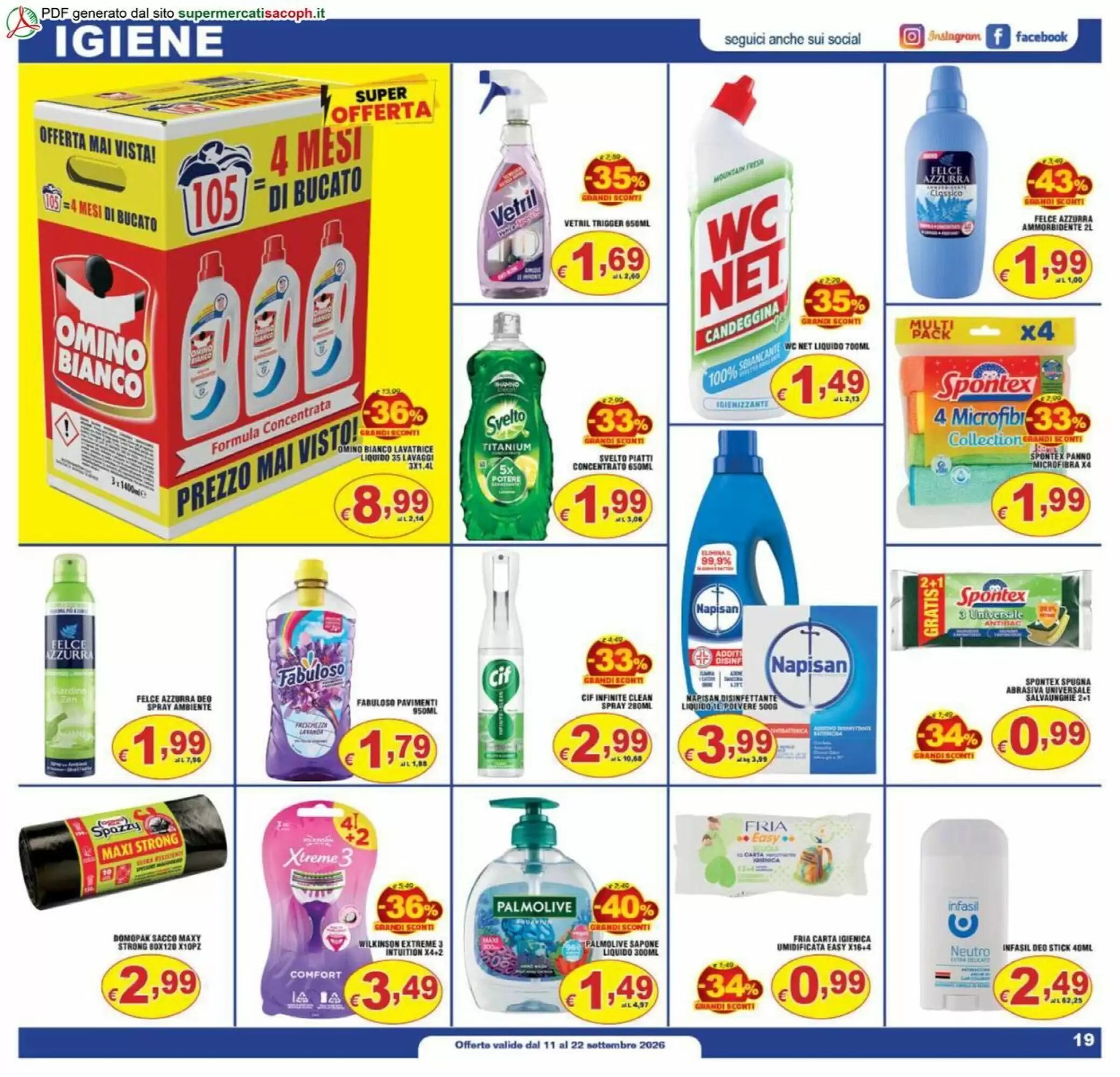 Volantino promozionale Sacoph  valide dal 11/09/2026 - Pagina 19.
