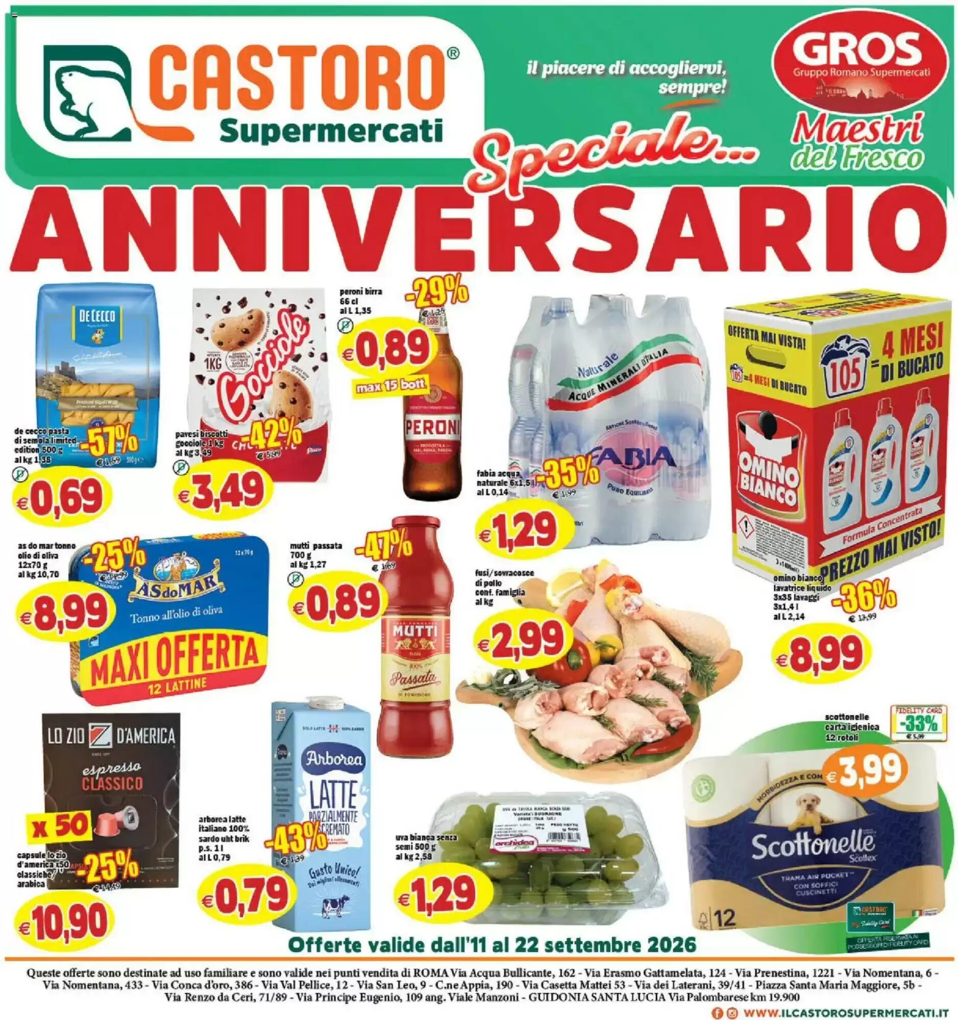Volantino promozionale Il Castoro Supermercati valide dal 11/09/2026 - Pagina 1.