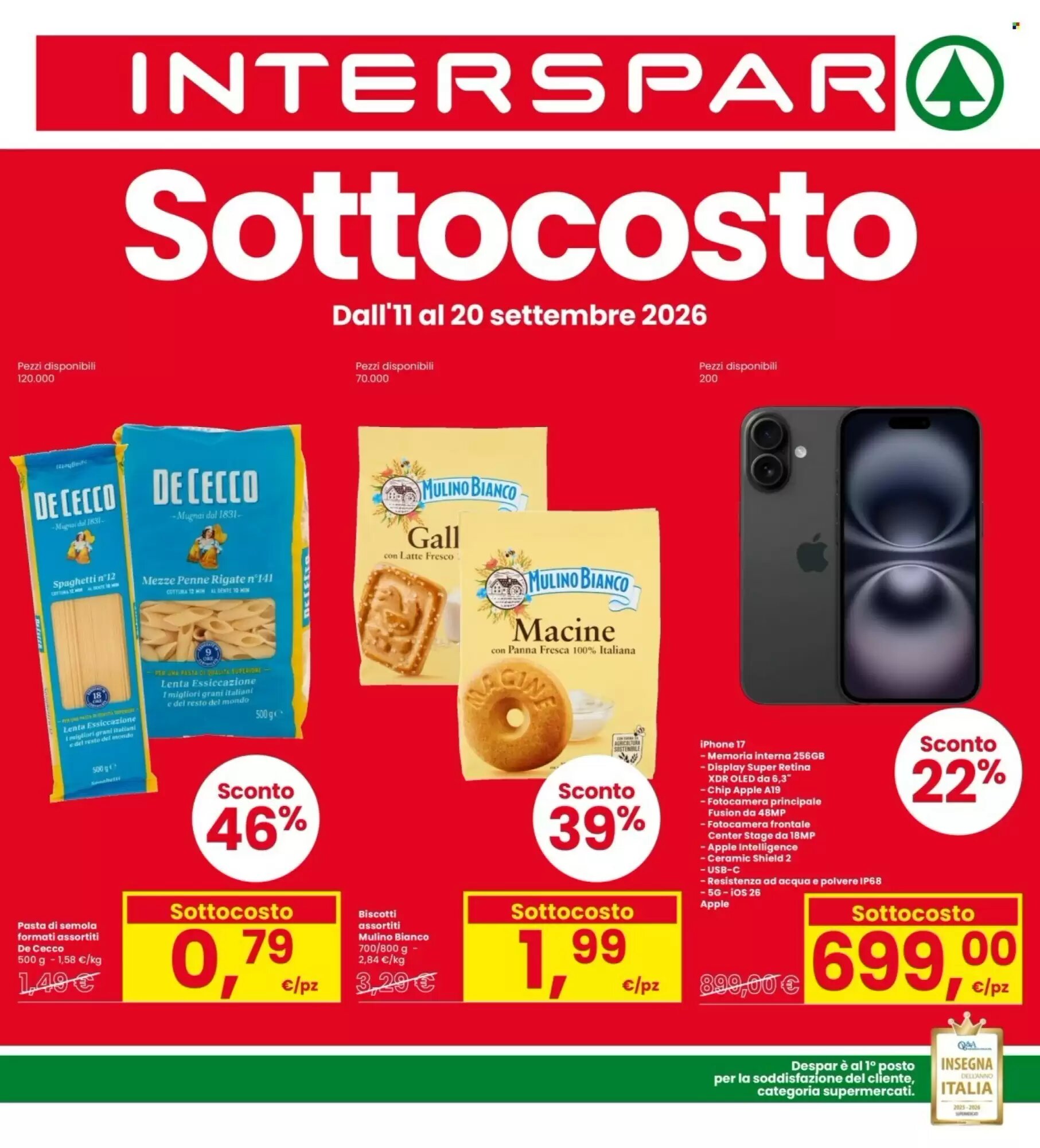Volantino promozionale Interspar valide dal 11/09/2026 - Pagina 1.